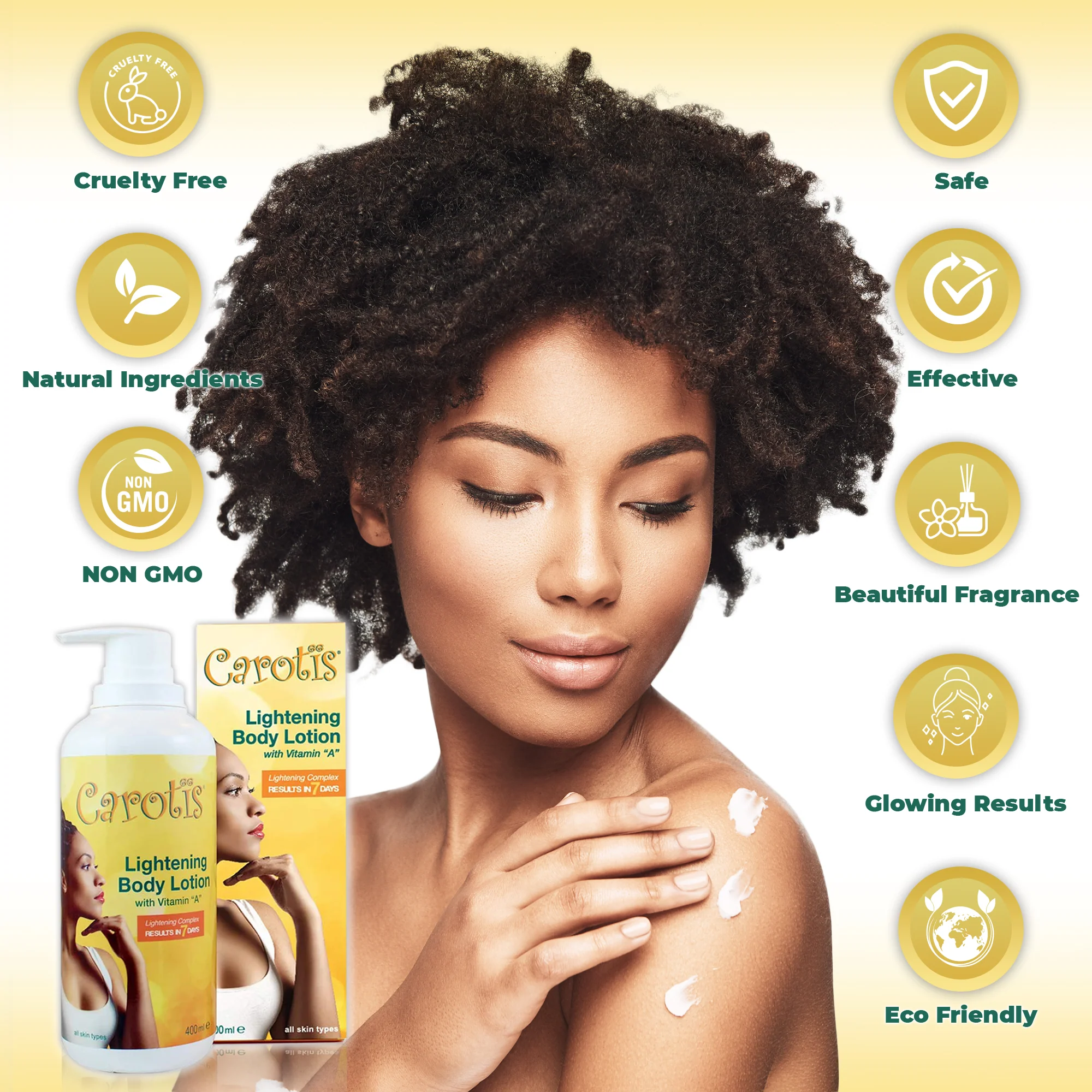 Carotis Brightening Body Lotion With Vitamin A 400ml / 14.10 fl oz - Image 5