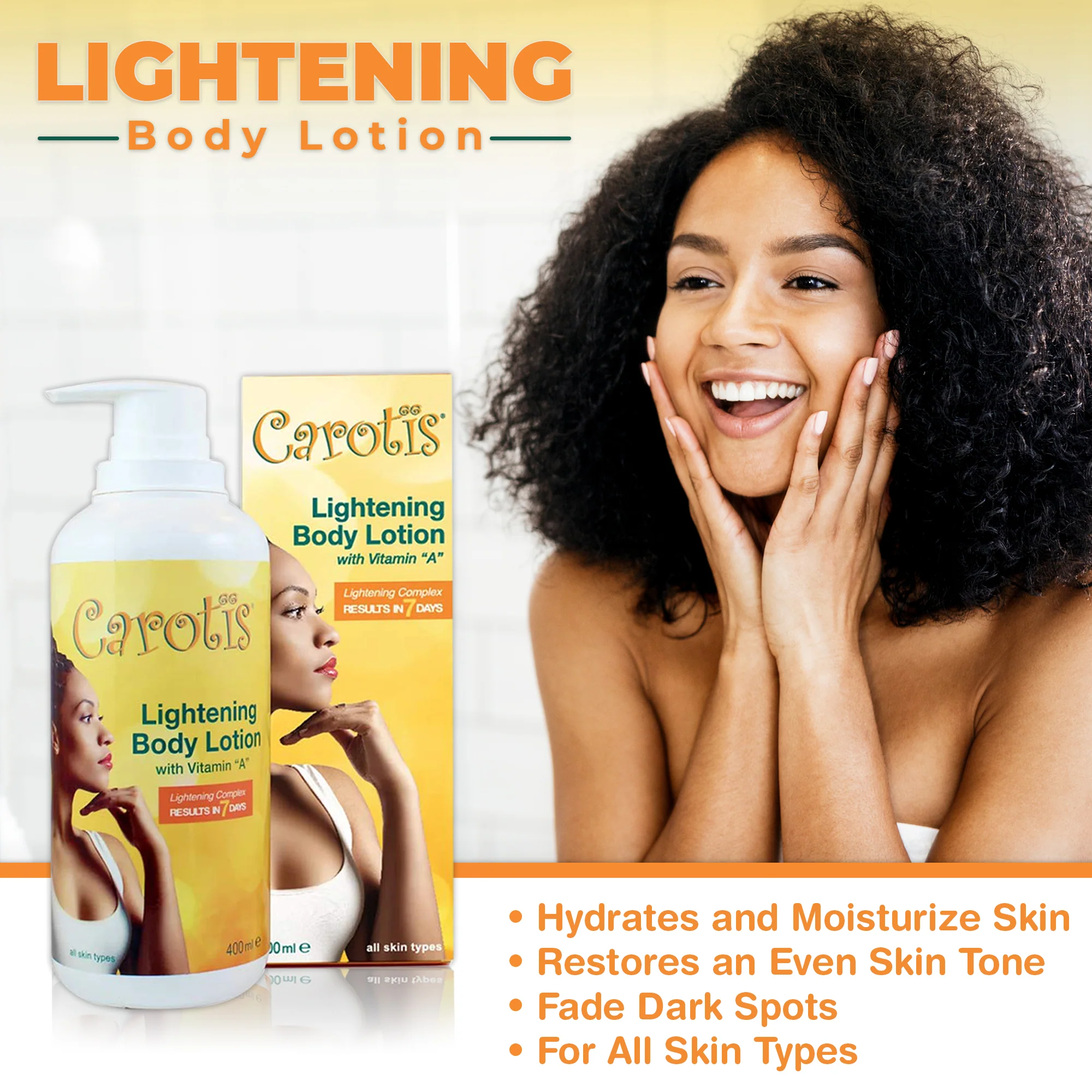 Carotis Brightening Body Lotion With Vitamin A 400ml / 14.10 fl oz - Image 6