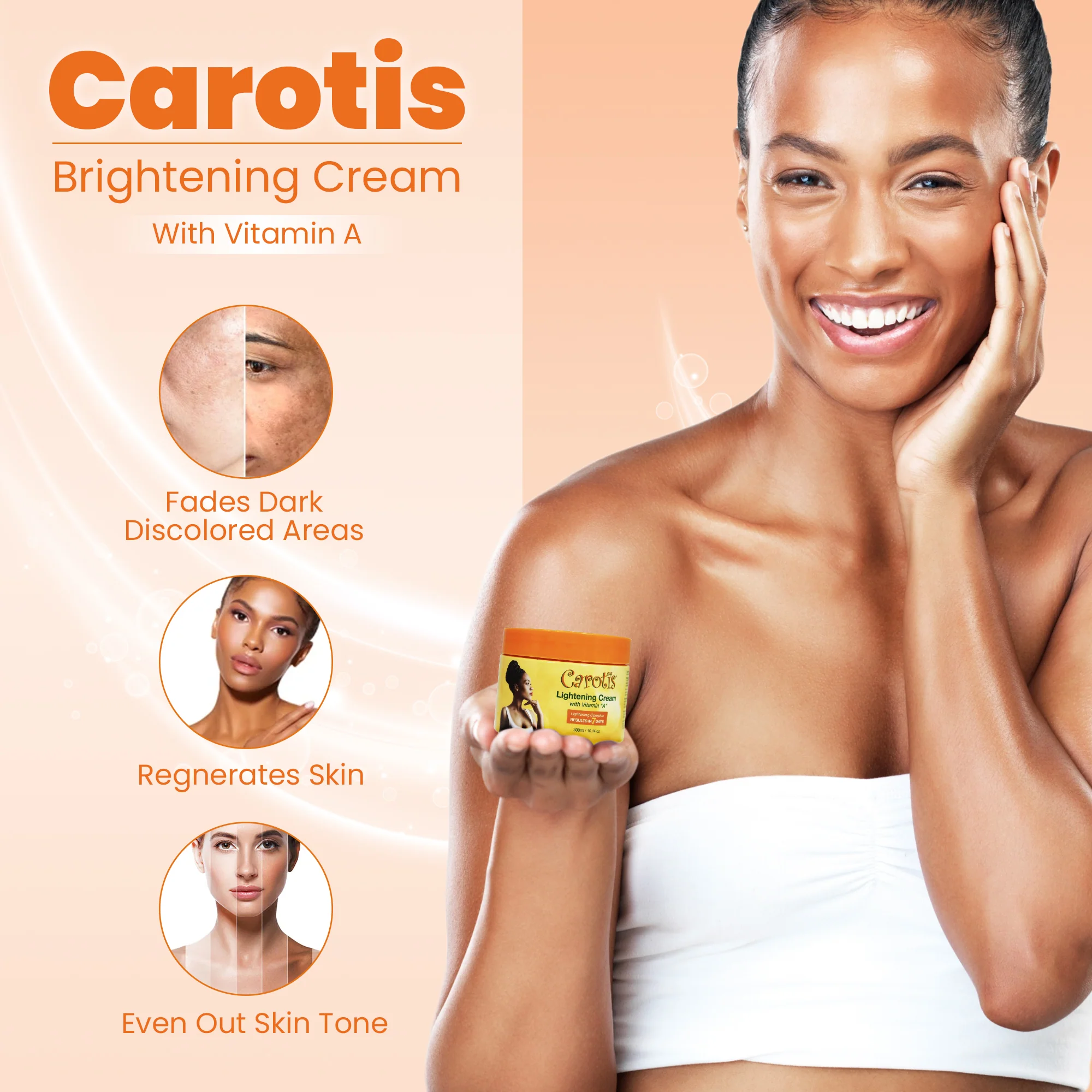 Carotis Brightening Cream Jar With Vitamin A 300ml / 10.14 fl oz - Image 6