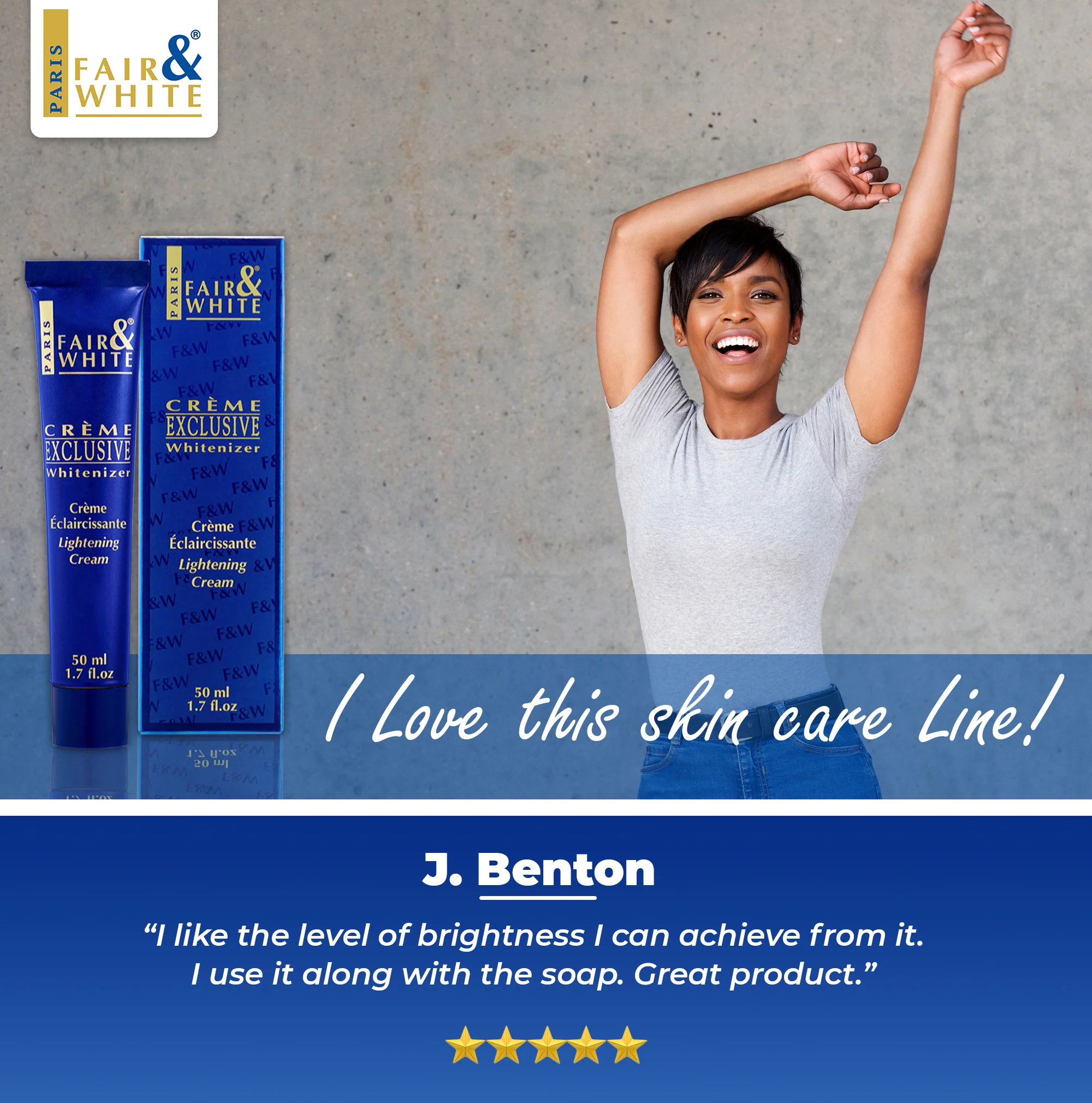 Fair & White Exclusive Whitenizer Cream 50ml / 1.7 fl oz - Image 3