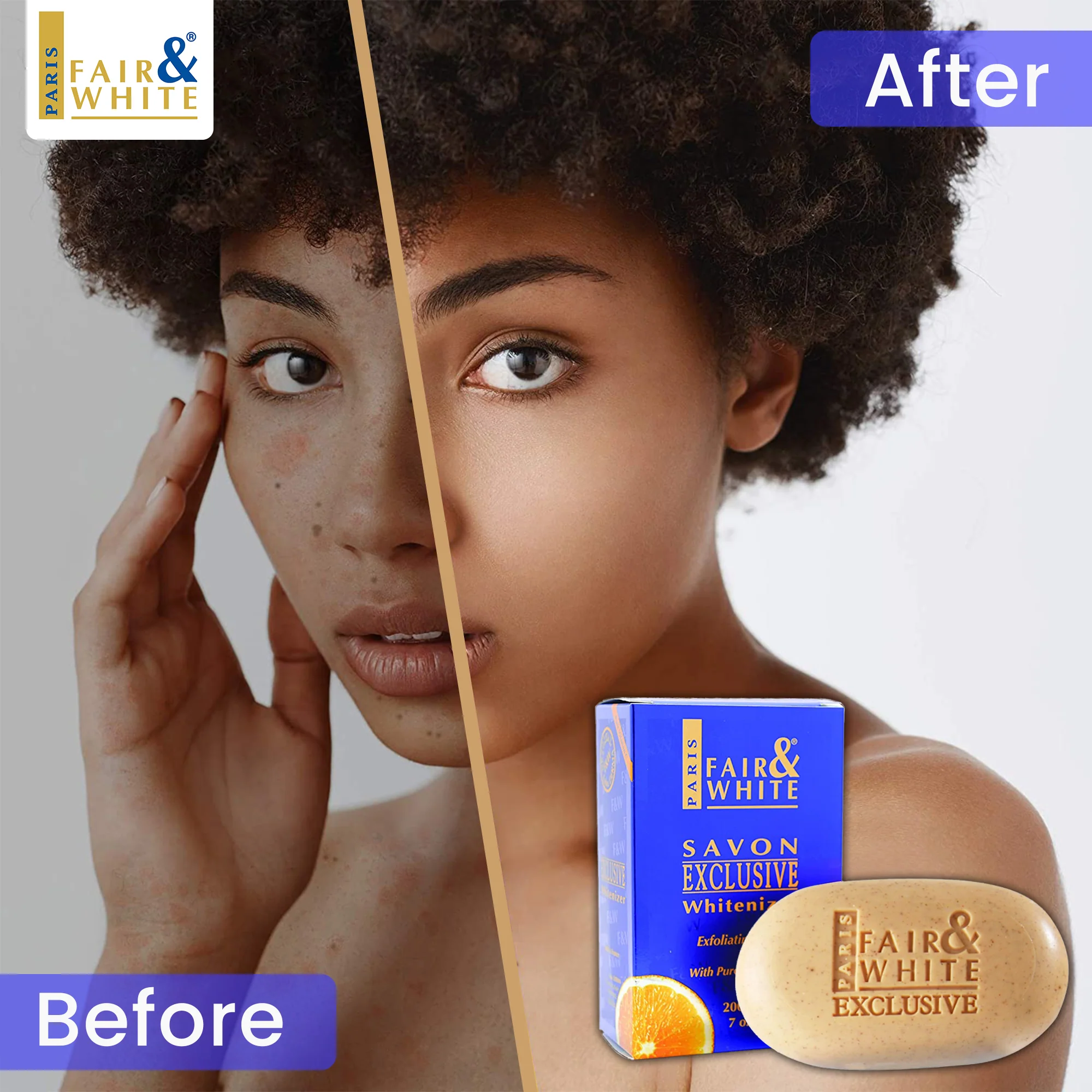 Fair & White Exclusive Exfoliating Soap with Vitamin C - Image 4