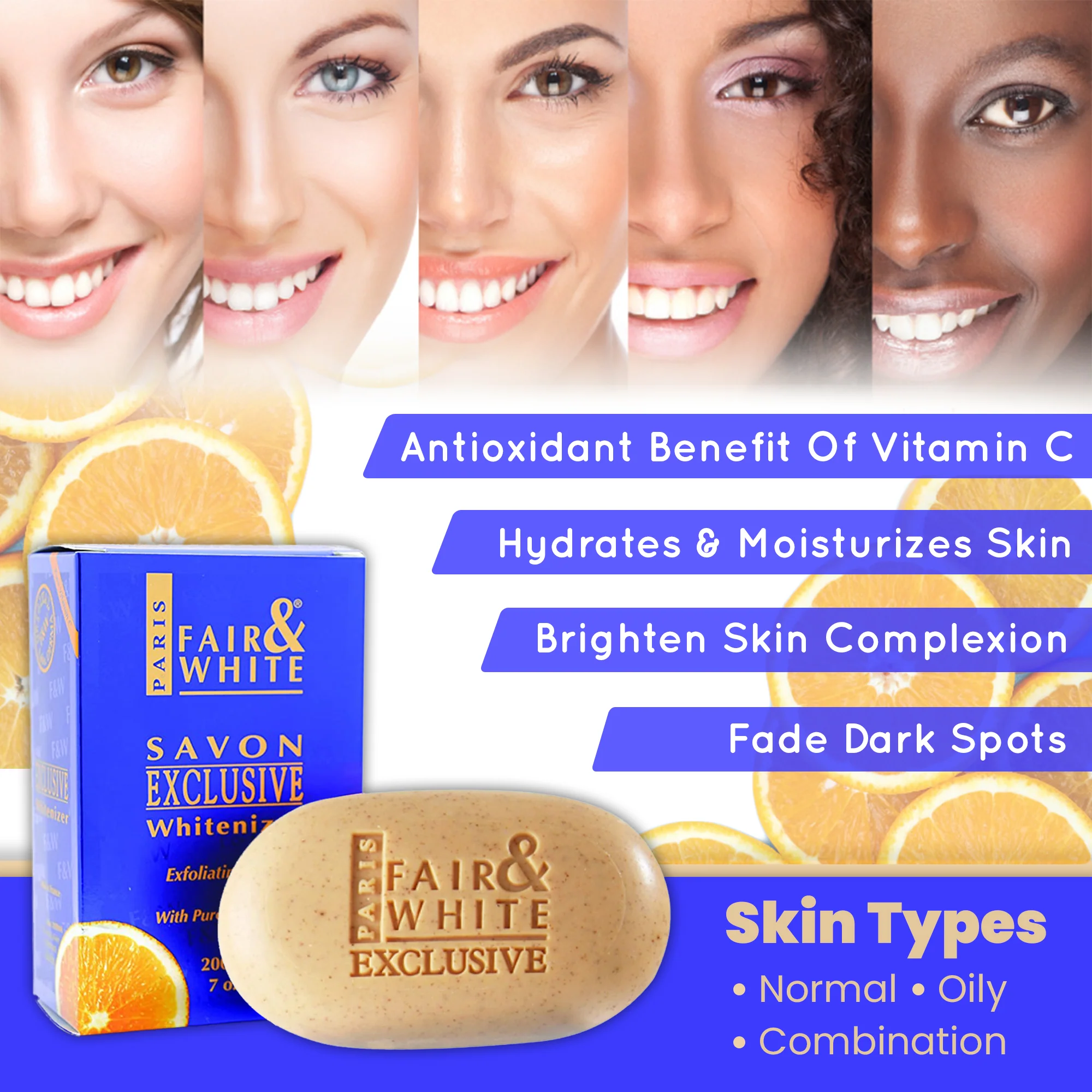 Fair & White Exclusive Exfoliating Soap with Vitamin C - Image 5