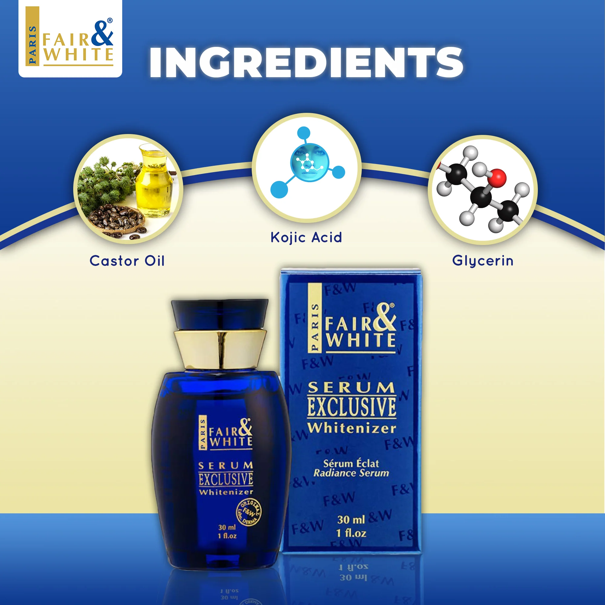 Fair & White Exclusive Whitenizer Serum NHQ - 30ml / 1 fl oz - Image 7