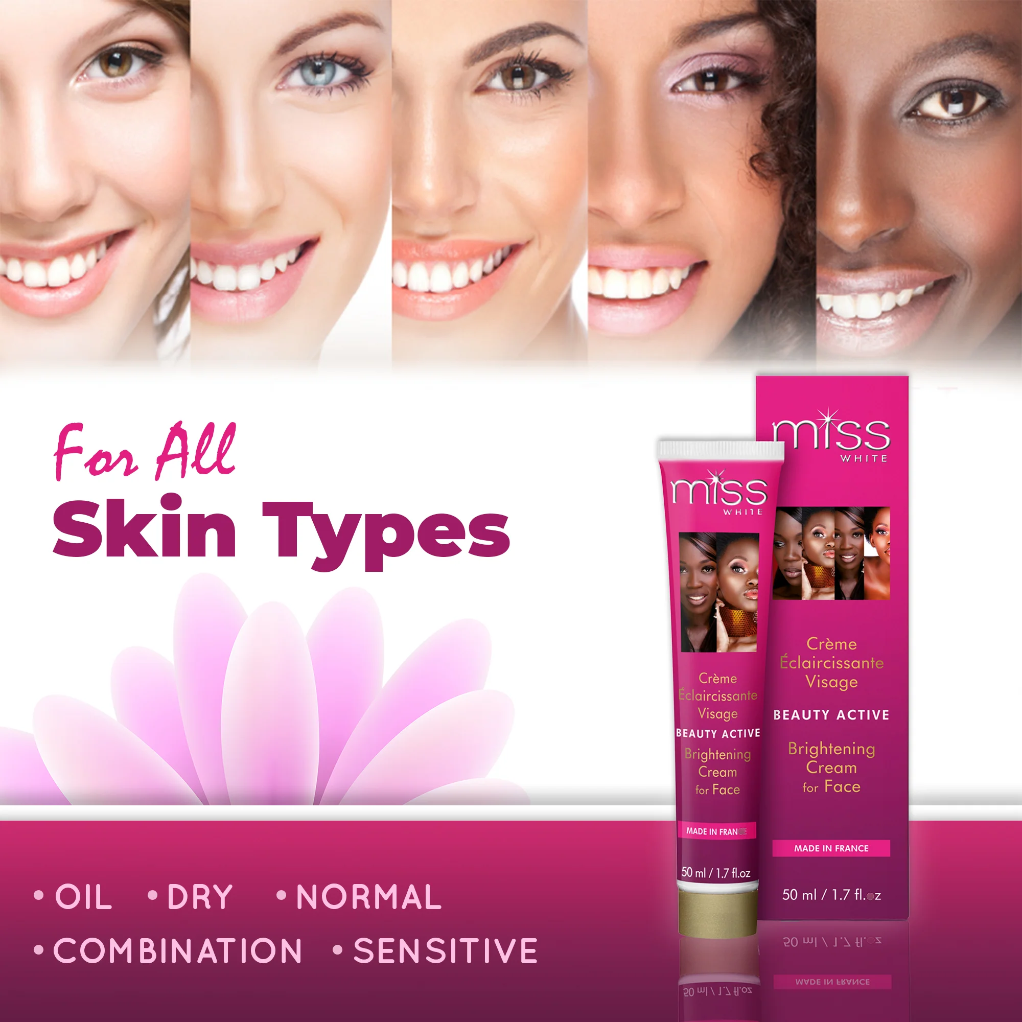 Fair & White Miss White Active Brightening Cream for Face - Image 3