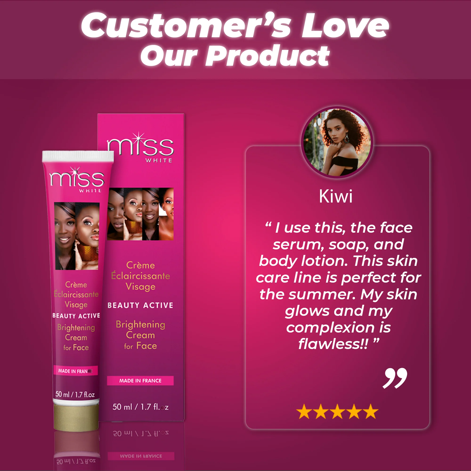 Fair & White Miss White Active Brightening Cream for Face - Image 7