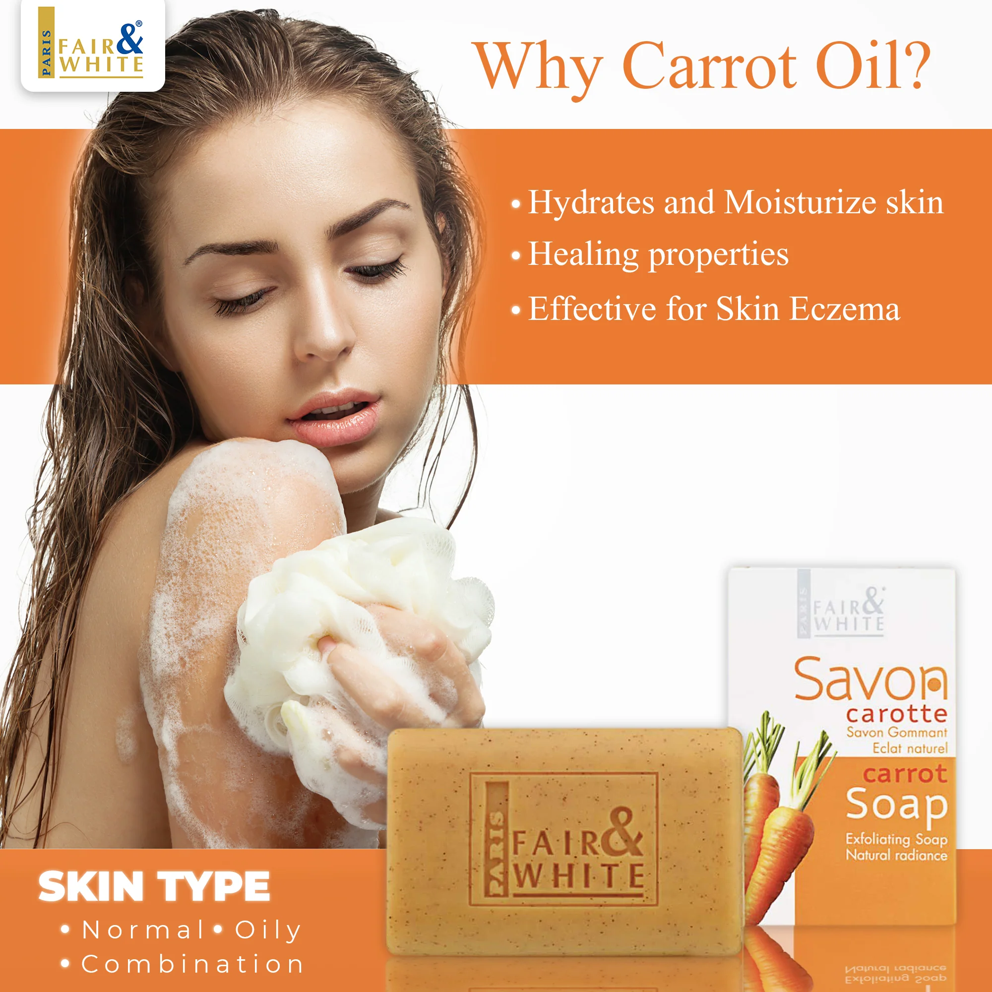 Fair & White Original Carrot Exfoliating Soap - Image 3