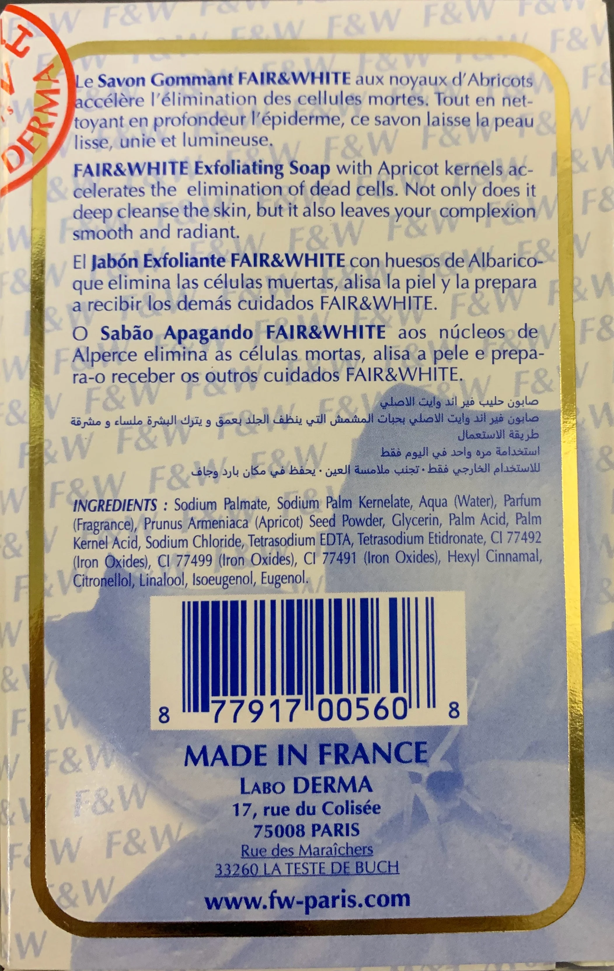 Fair & White Original Exfoliating Soap Soft Complexion - Image 3