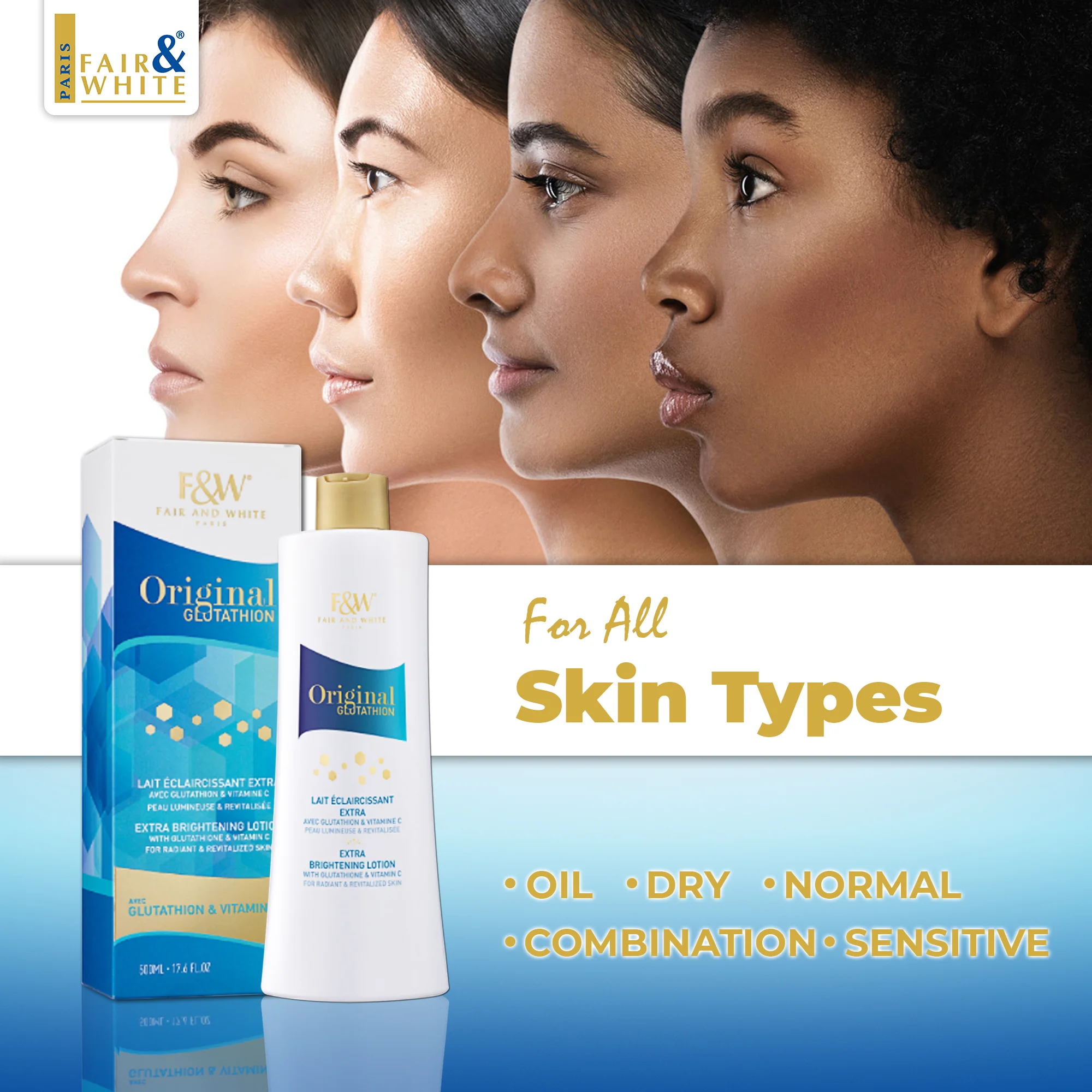 Fair & White Glutathion Extra Brightening Body Lotion 500ml - Image 4