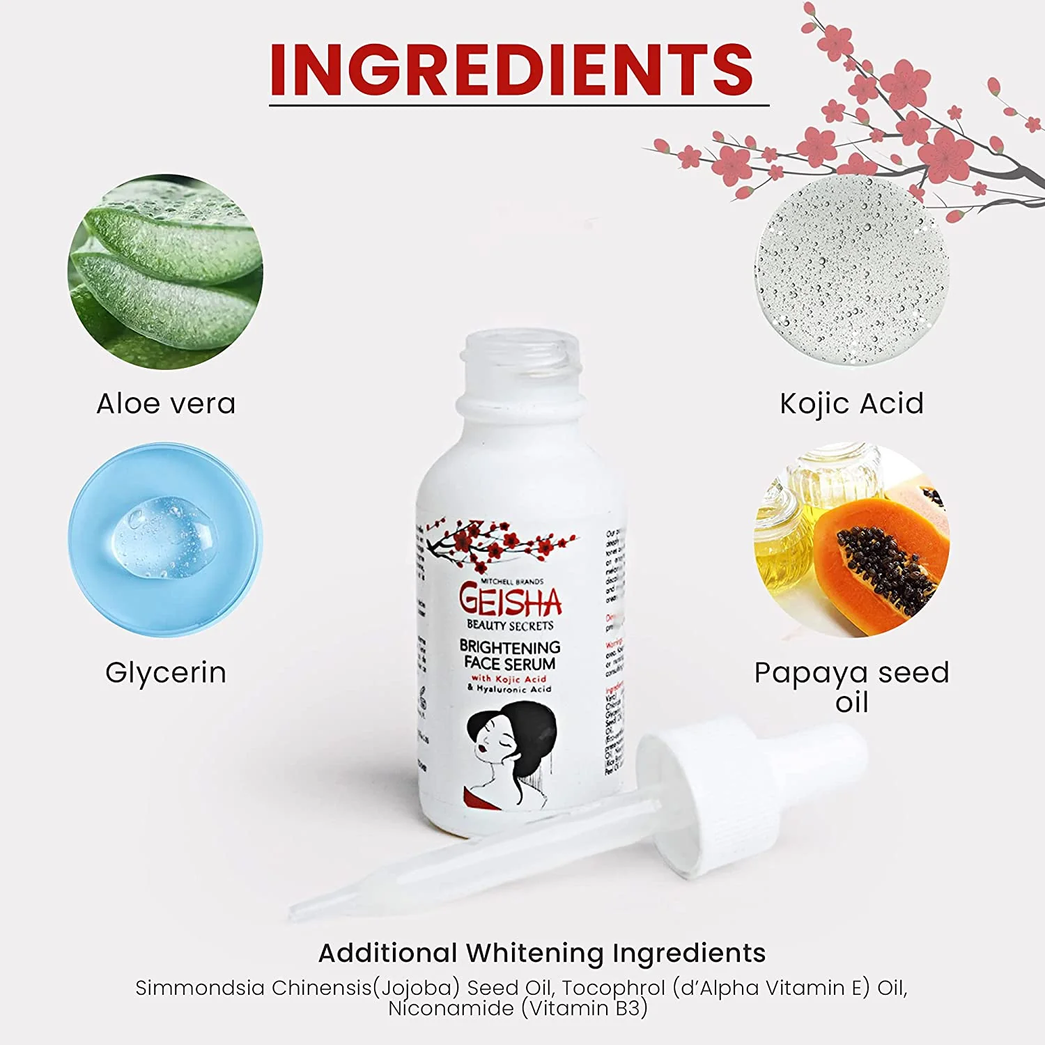 Geisha Kojic Acid Face Brightening Serum - Gluten-free serum - 30ml / 1 fl oz - Image 8