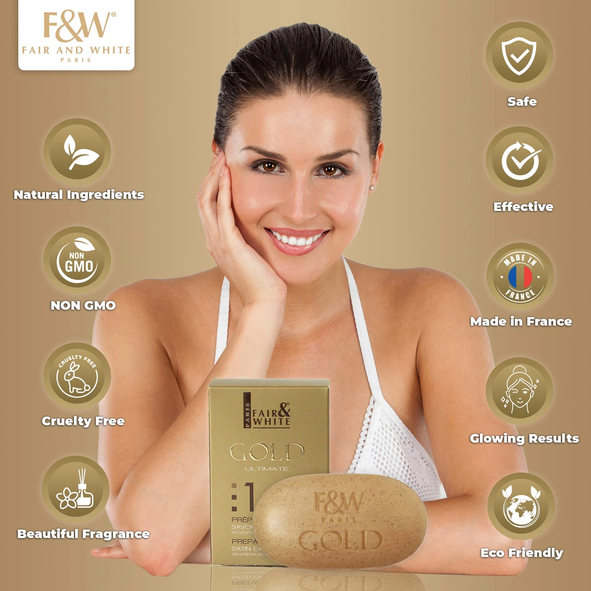 Fair & White Gold Argan Exfoliating Soap - Image 3