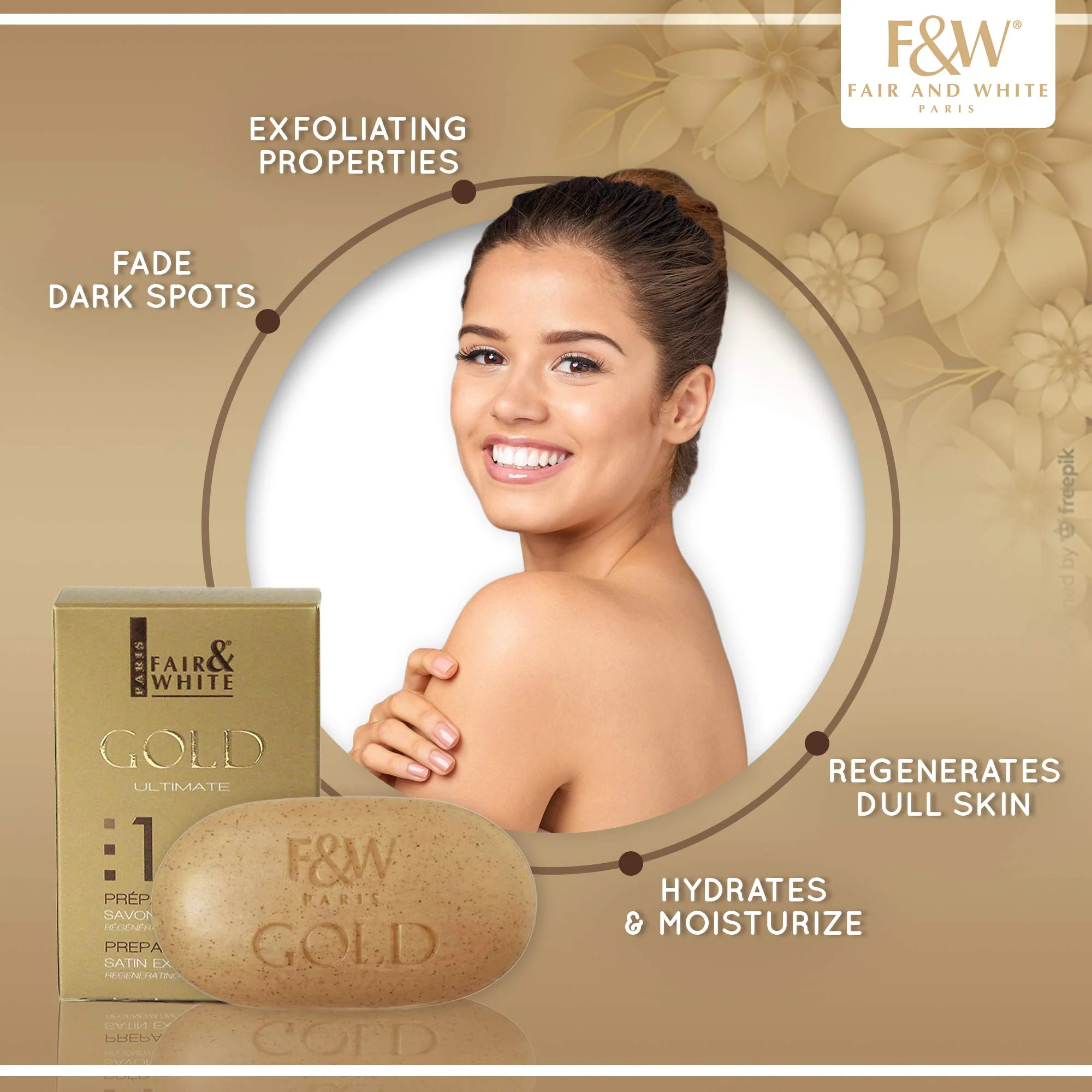 Fair & White Gold Argan Exfoliating Soap - Image 5