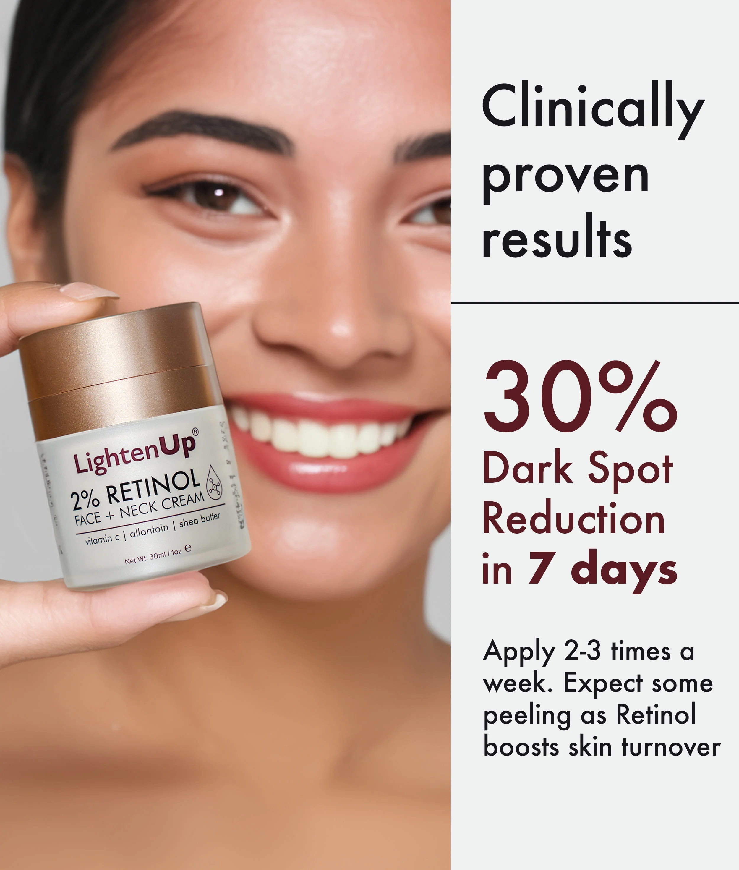 Lighten Up Anti-Aging 2% Retinol Cream 30ml (Jar) - Image 4