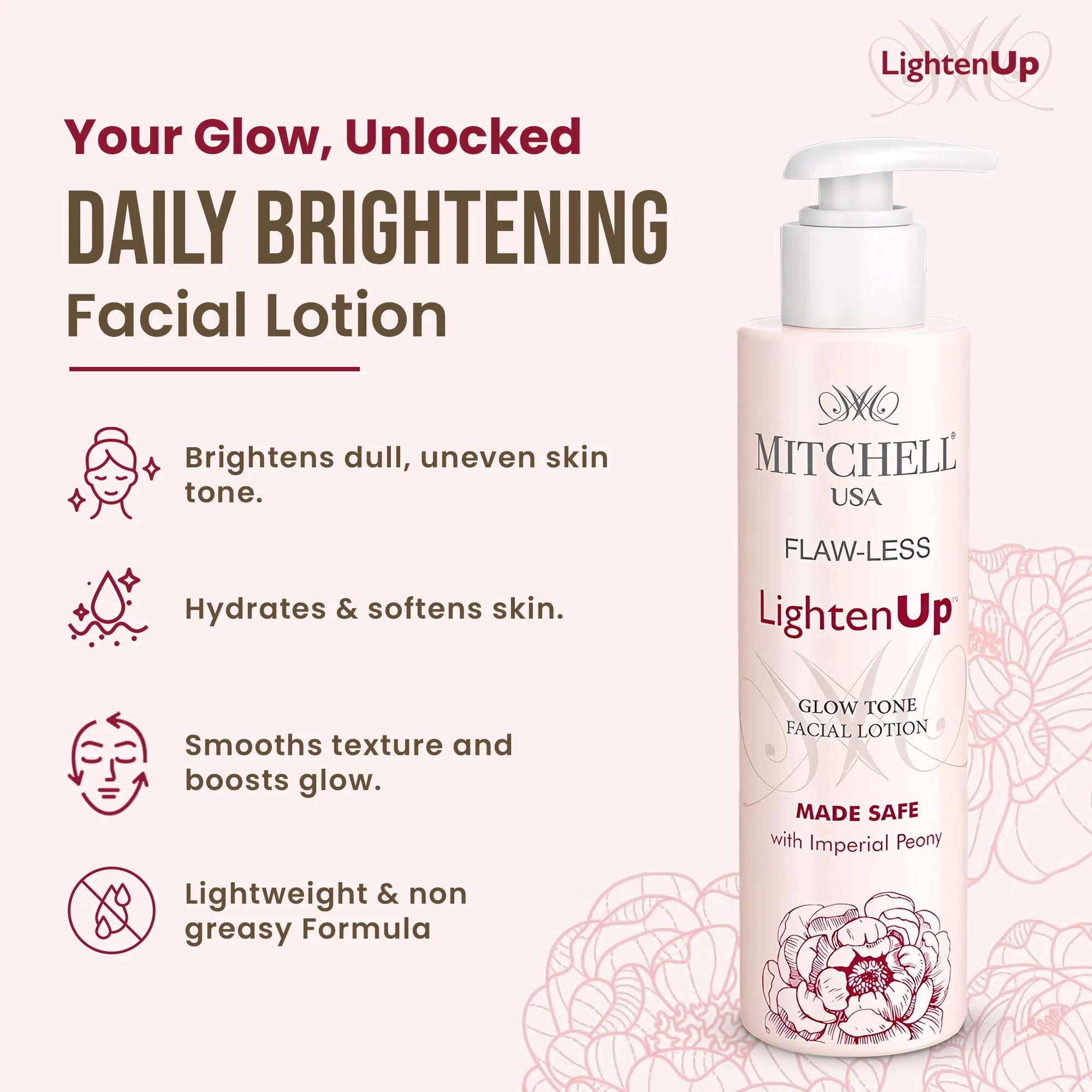 Lighten Up Flaw-Less Glow Tone Facial Lotion 100ml - Image 12