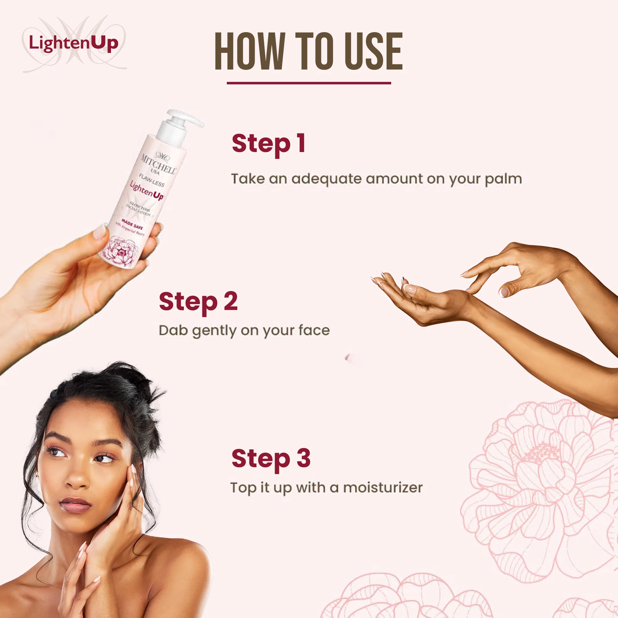 Lighten Up Flaw-Less Glow Tone Facial Lotion 100ml - Image 14