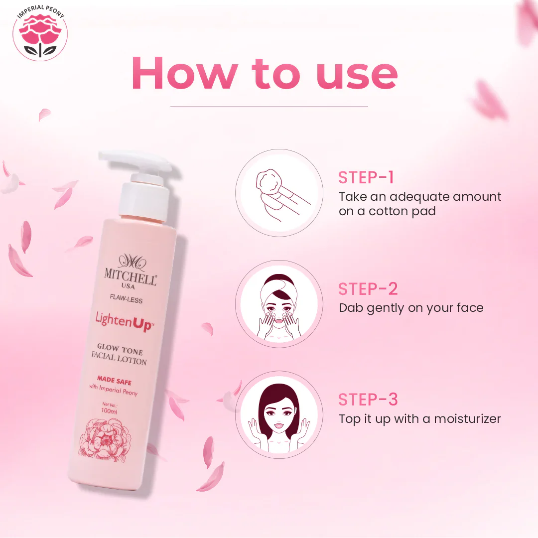 Lighten Up Flaw-Less Glow Tone Facial Lotion 100ml - Image 5