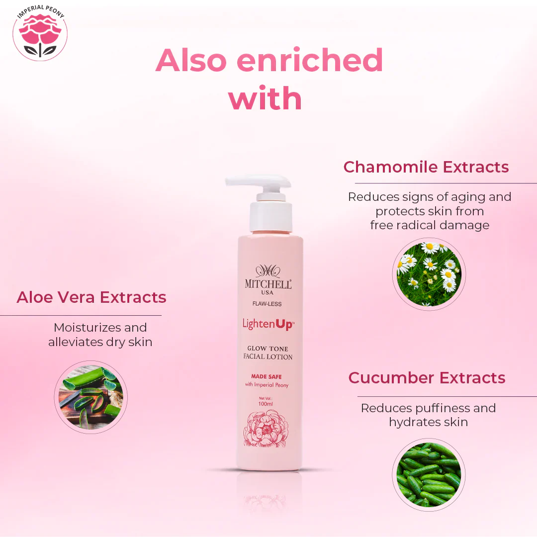 Lighten Up Flaw-Less Glow Tone Facial Lotion 100ml - Image 7