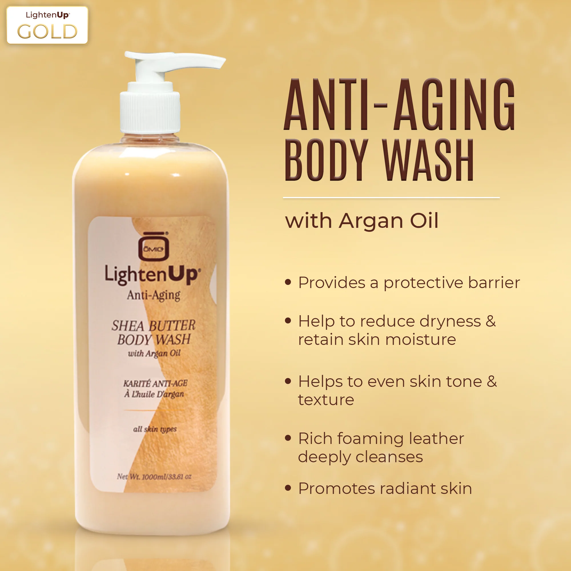 Lighten Up Anti-Aging Shower Gel - 1000ml - Image 3