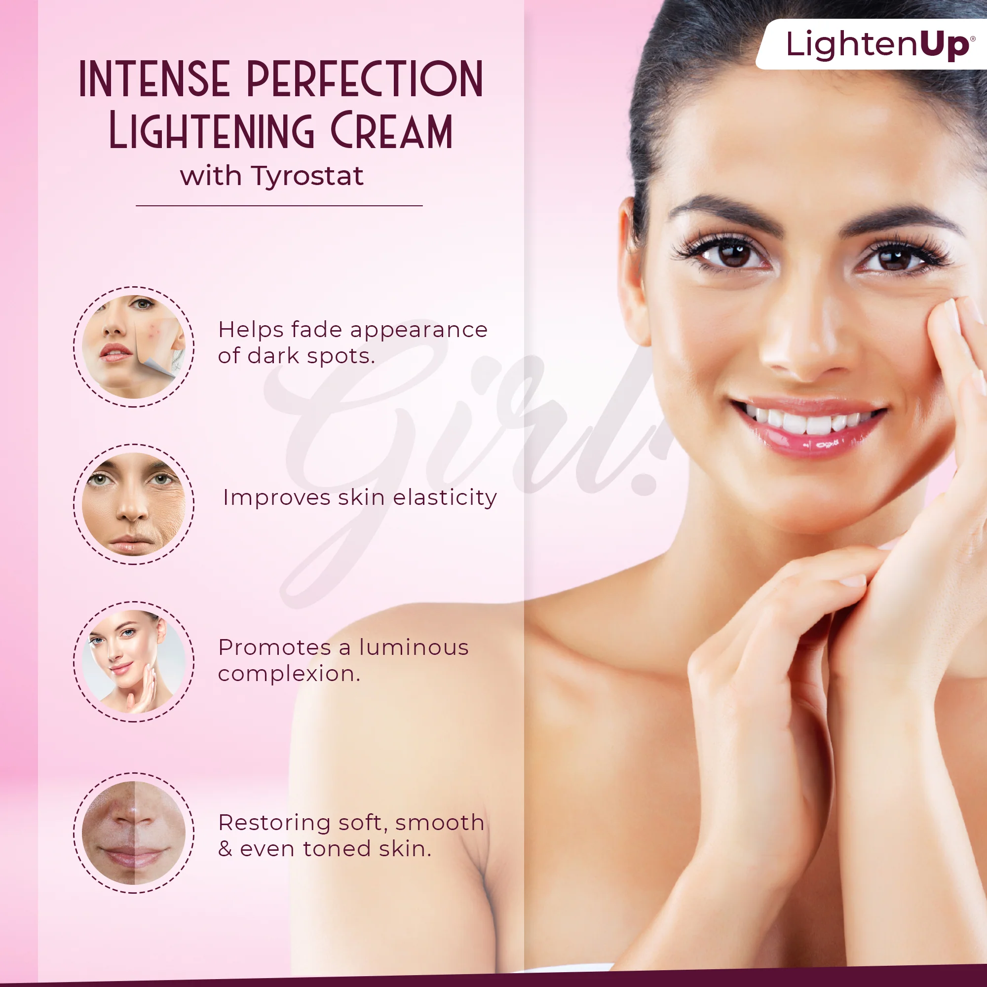 LightenUp Girl! Intense Perfection Brightening Cream - 100g / 3.5 Oz - Image 3