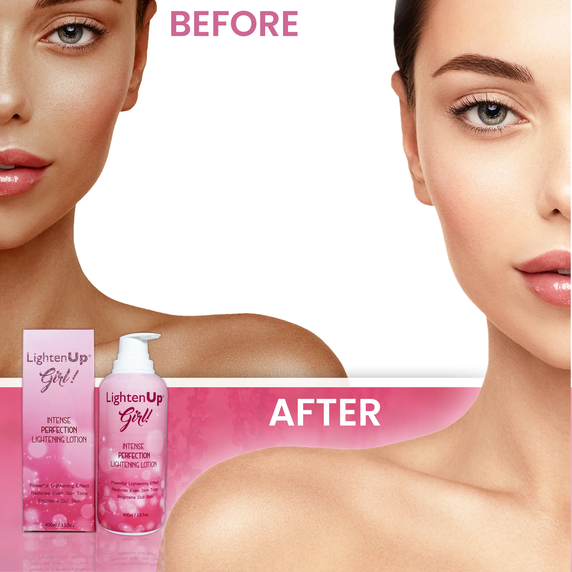 LightenUp Girl! Intense Perfection Brightening Lotion - 400ml / 13.5 Oz - Image 5