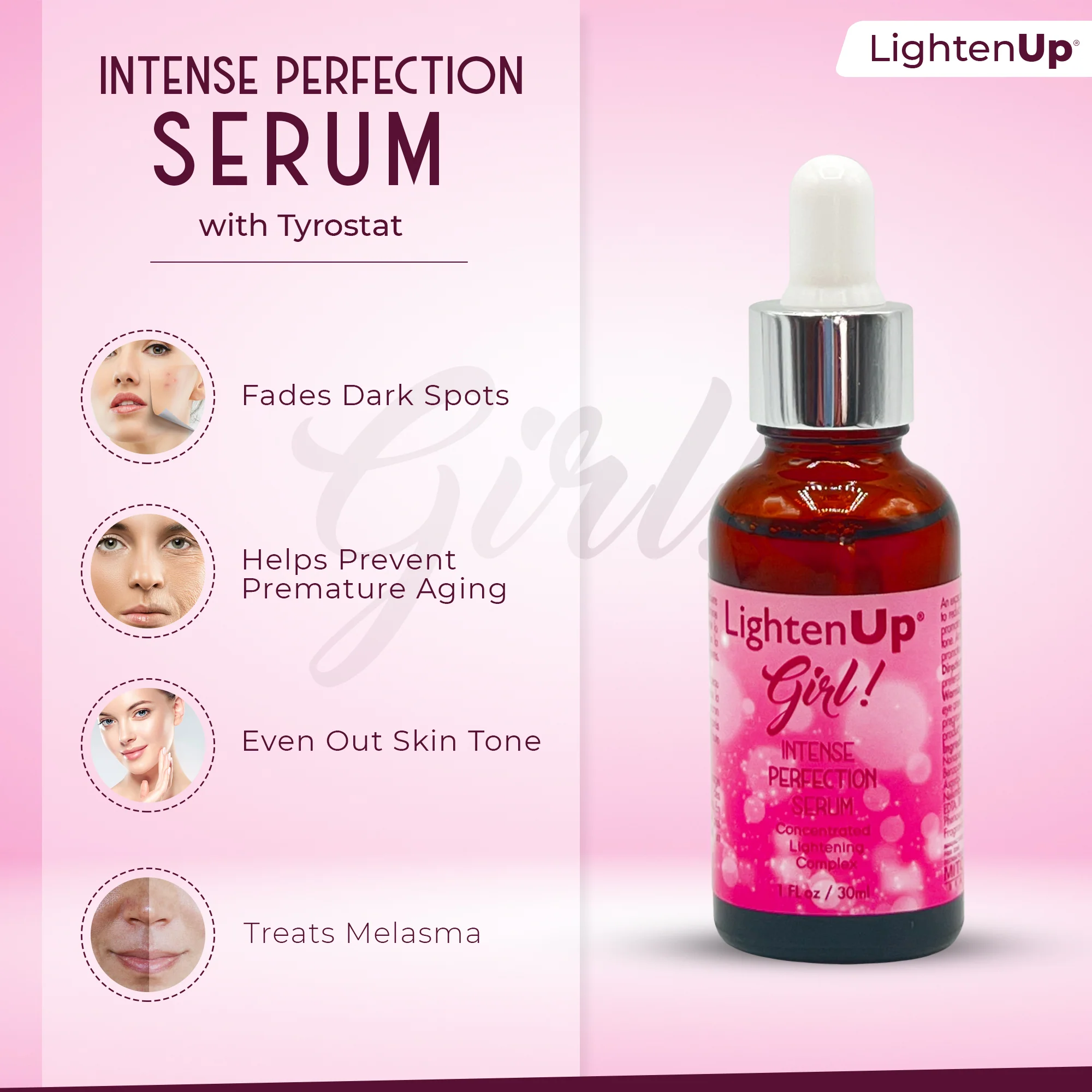 LightenUp Girl! Intense Perfection Brightening Serum - 30ml / 1 Fl Oz - Image 3