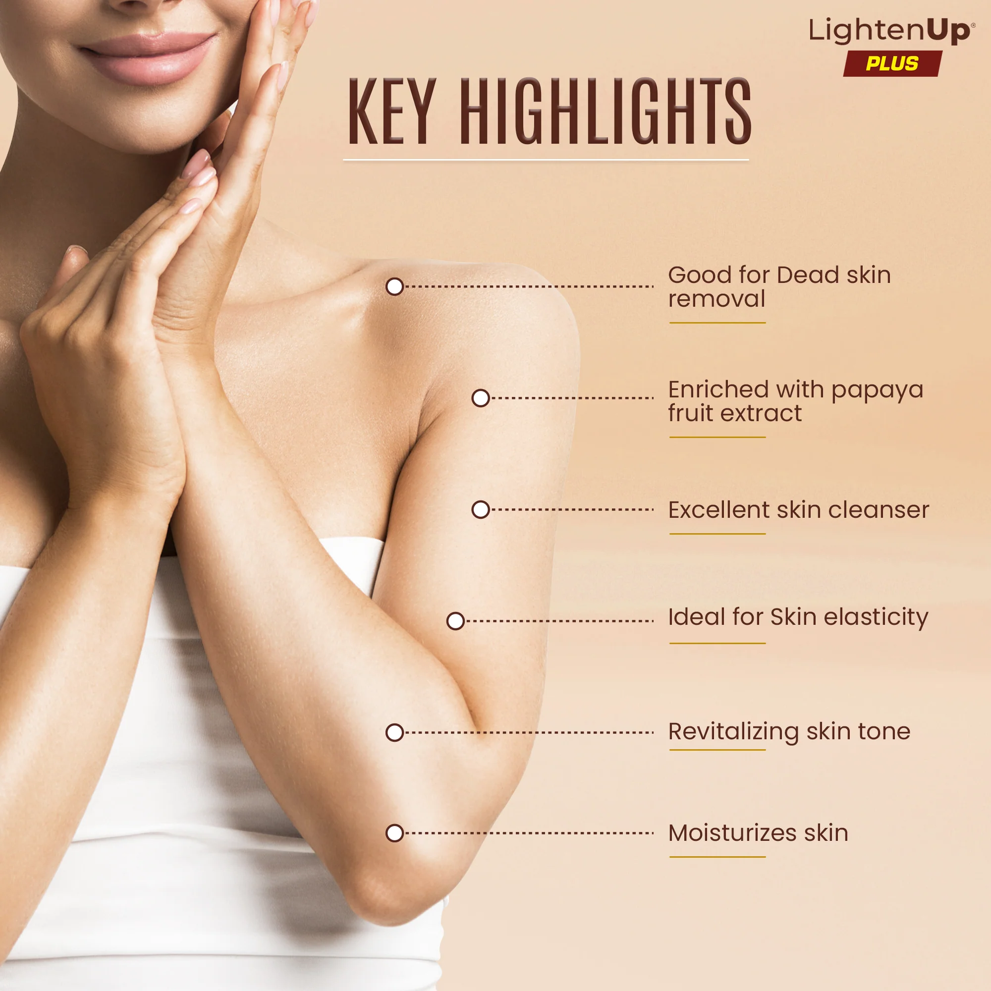 LightenUp Plus Papaya Bathing Bar With Shea Butter 80g / 2.82 fl oz - Image 4