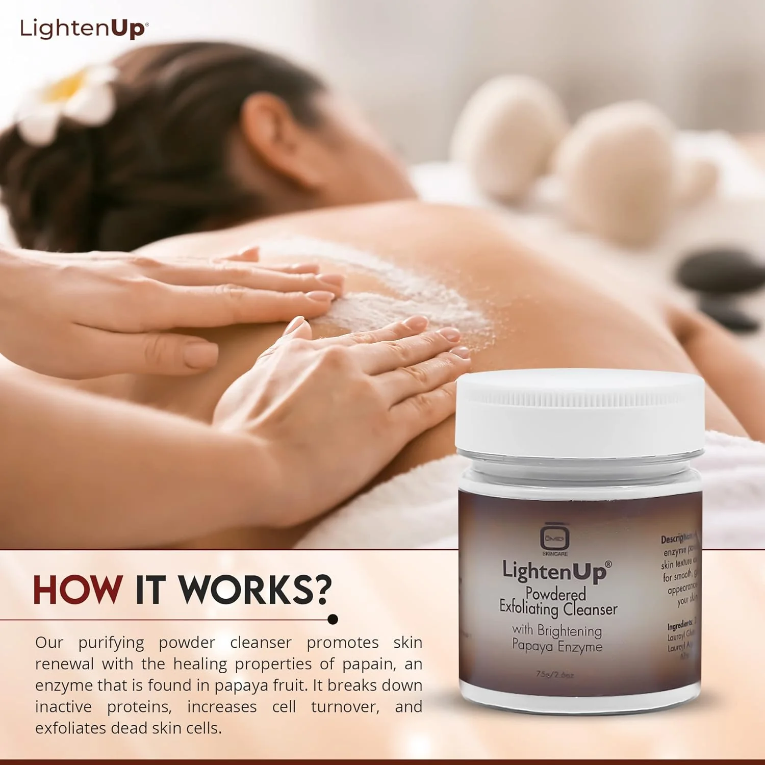 LightenUp Plus Powdered Exfoliating Cleanser 75g / 2.6 fl oz - Image 6
