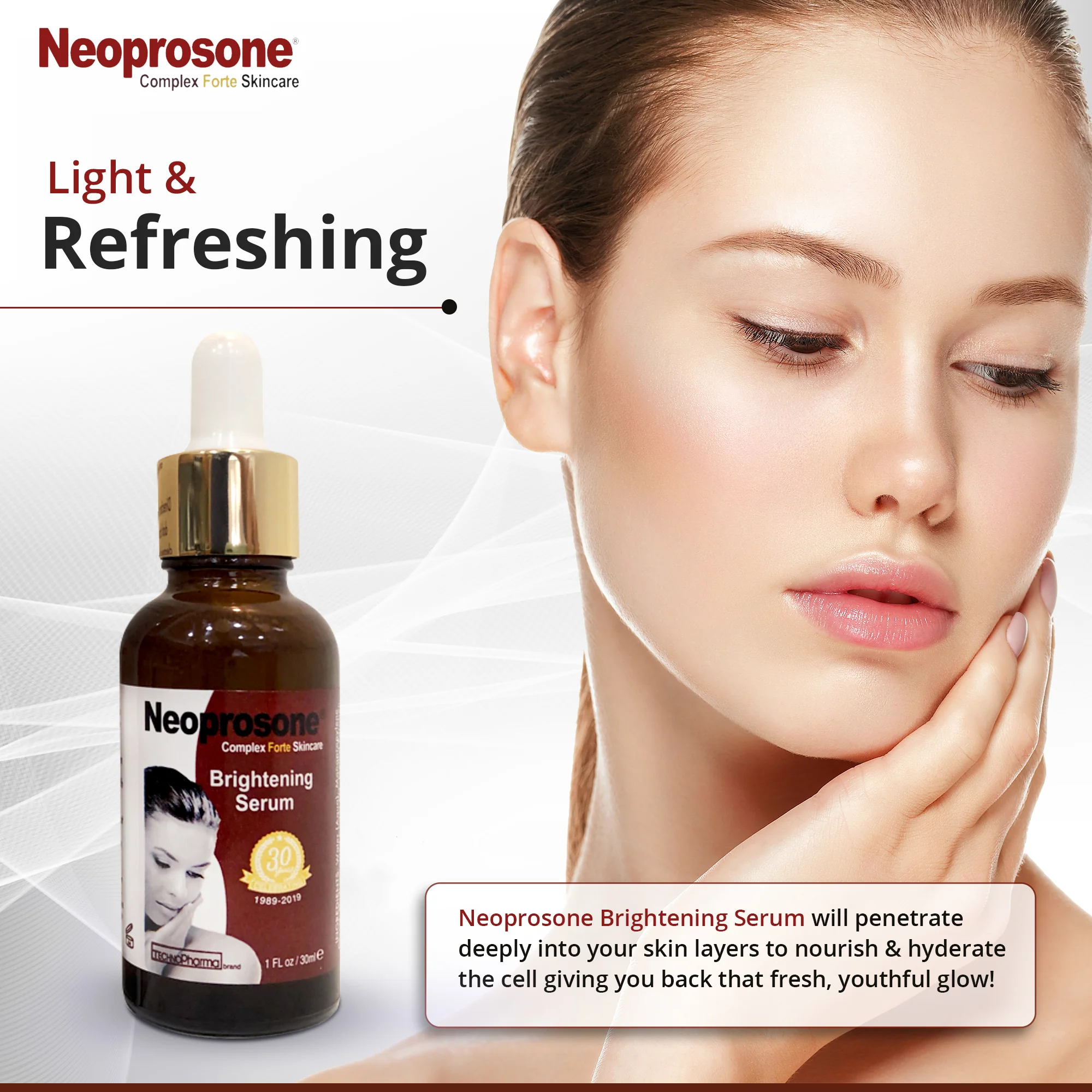 Neoprosone Brightening Serum - For Clear Skin - 30 ml / 1 oz - Image 4