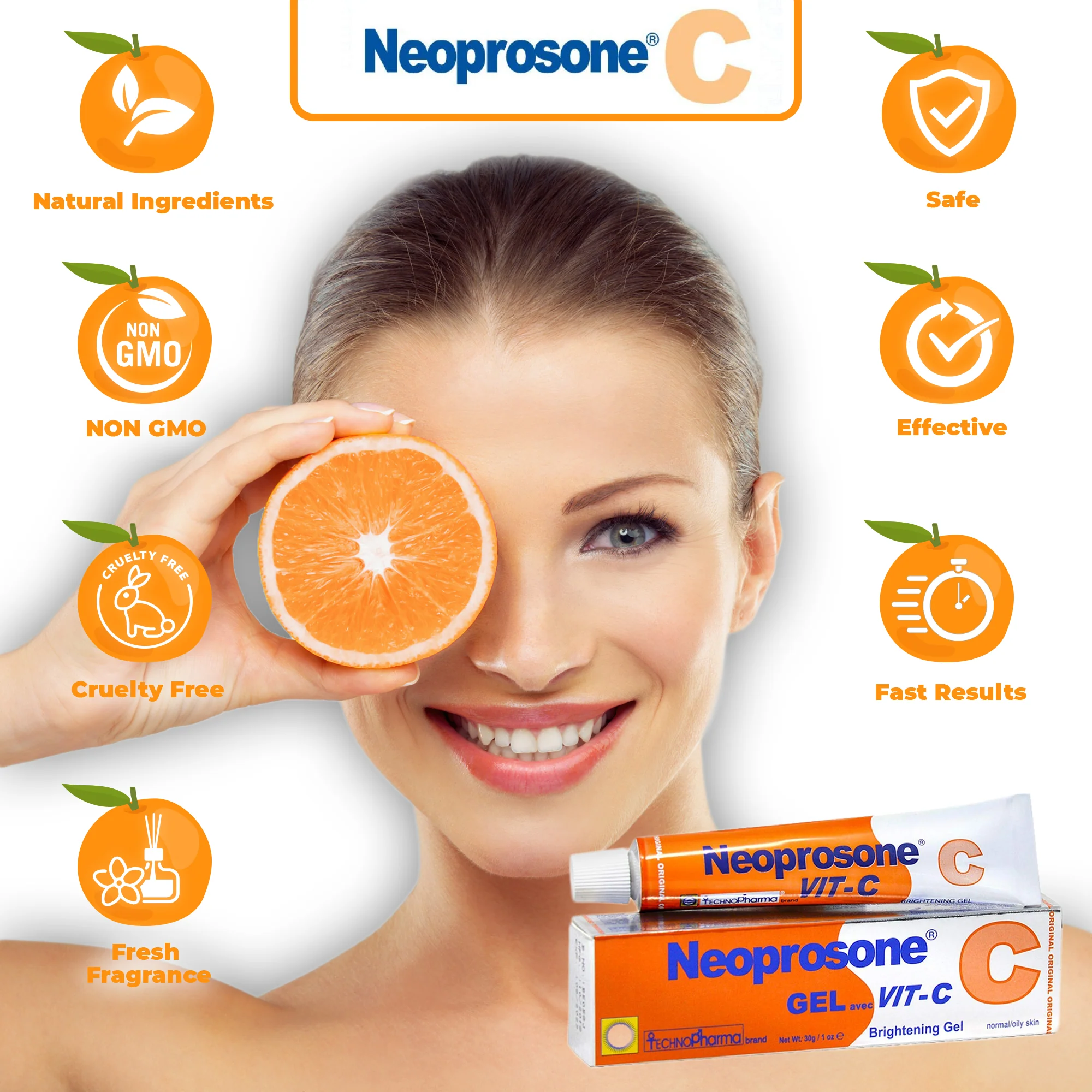 Neoprosone Brightening Gel Cream with Vitamin C – 30g / 1 Fl Oz - Image 5