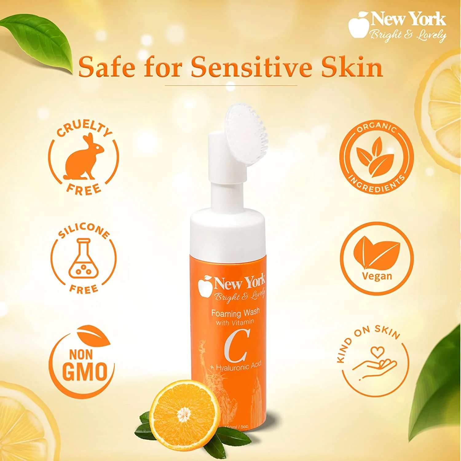 New York Bright & Lovely Foaming Wash with Vit C 150ml - Image 4