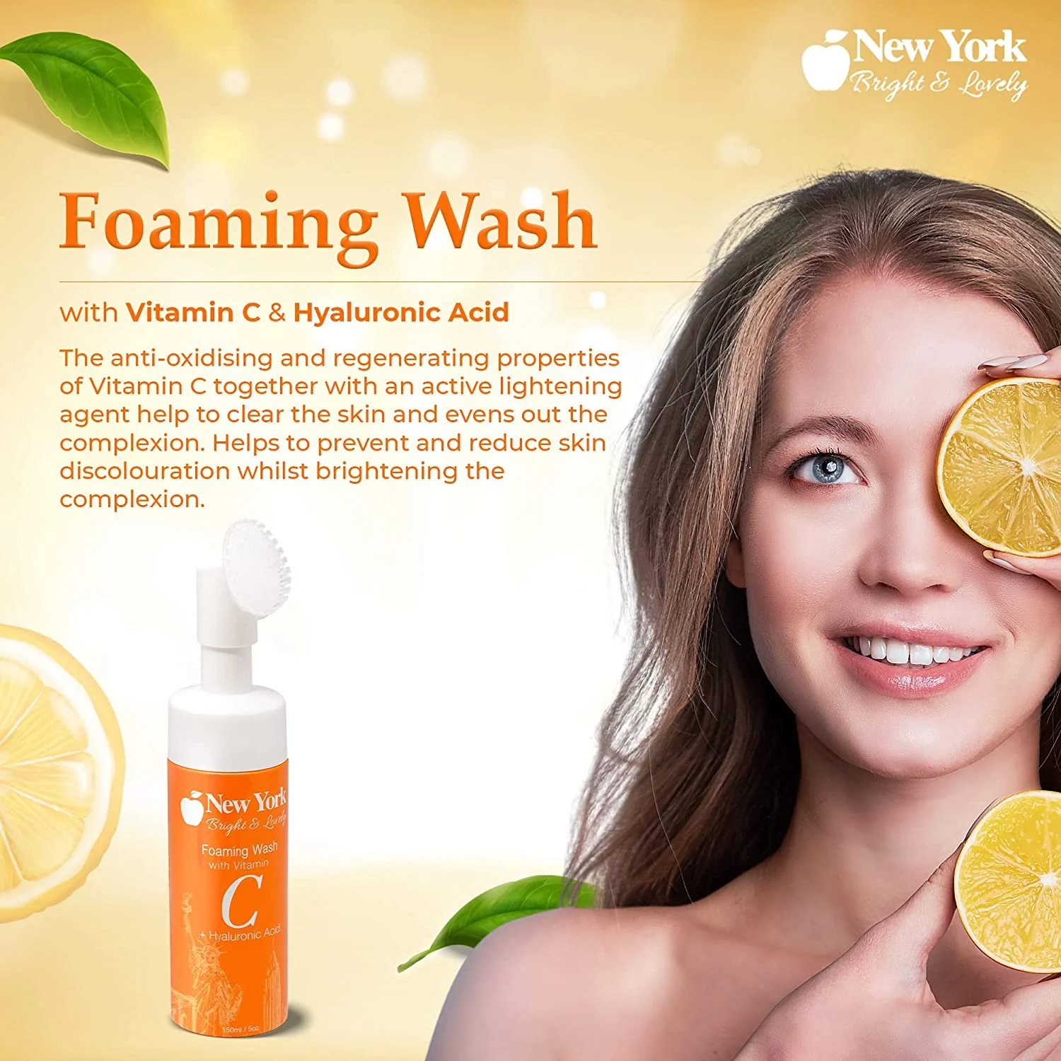 New York Bright & Lovely Foaming Wash with Vit C 150ml - Image 5