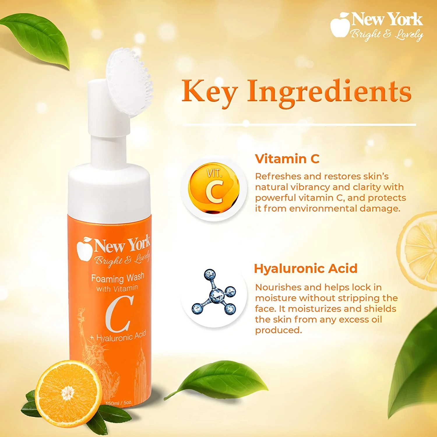 New York Bright & Lovely Foaming Wash with Vit C 150ml - Image 7