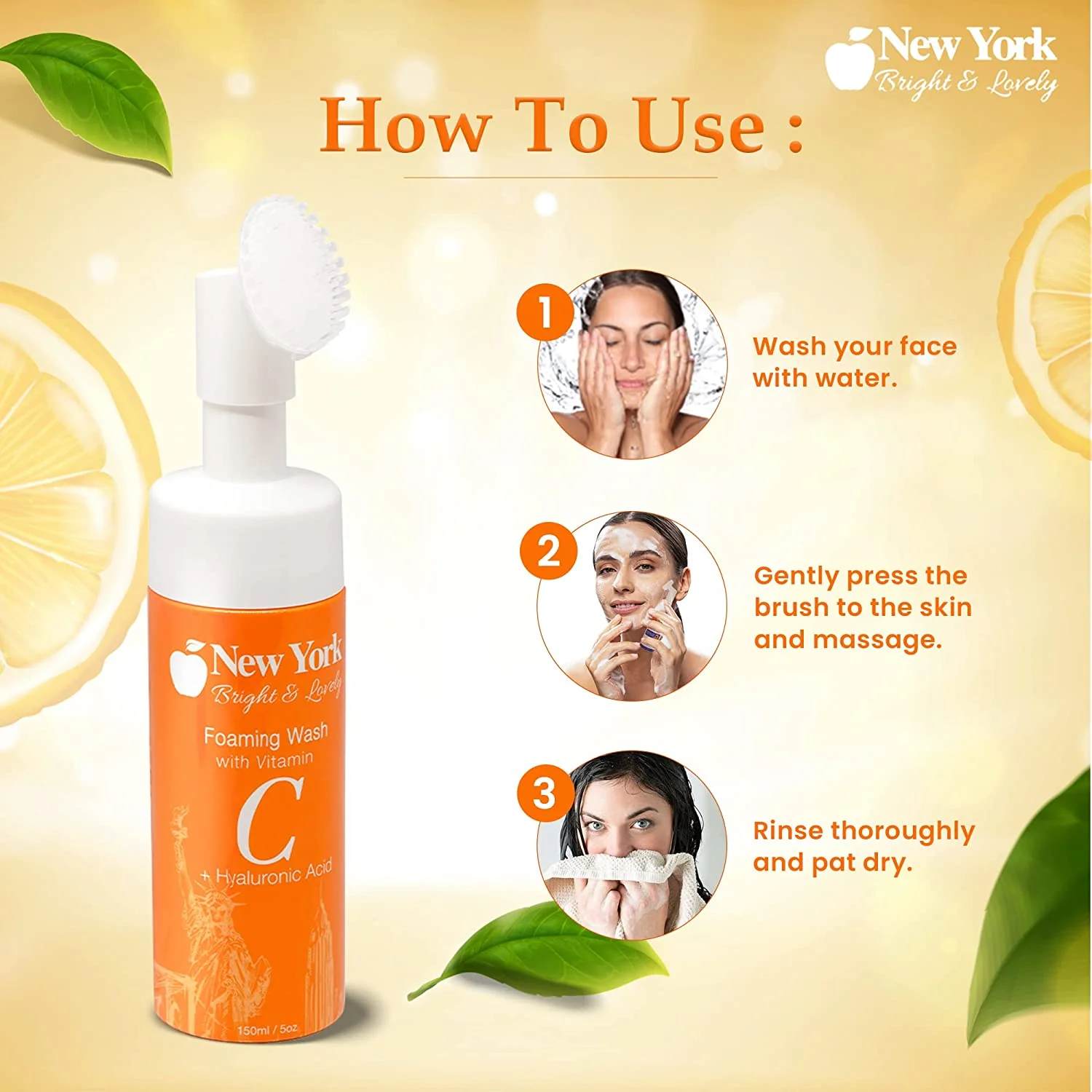 New York Bright & Lovely Foaming Wash with Vit C 150ml - Image 8