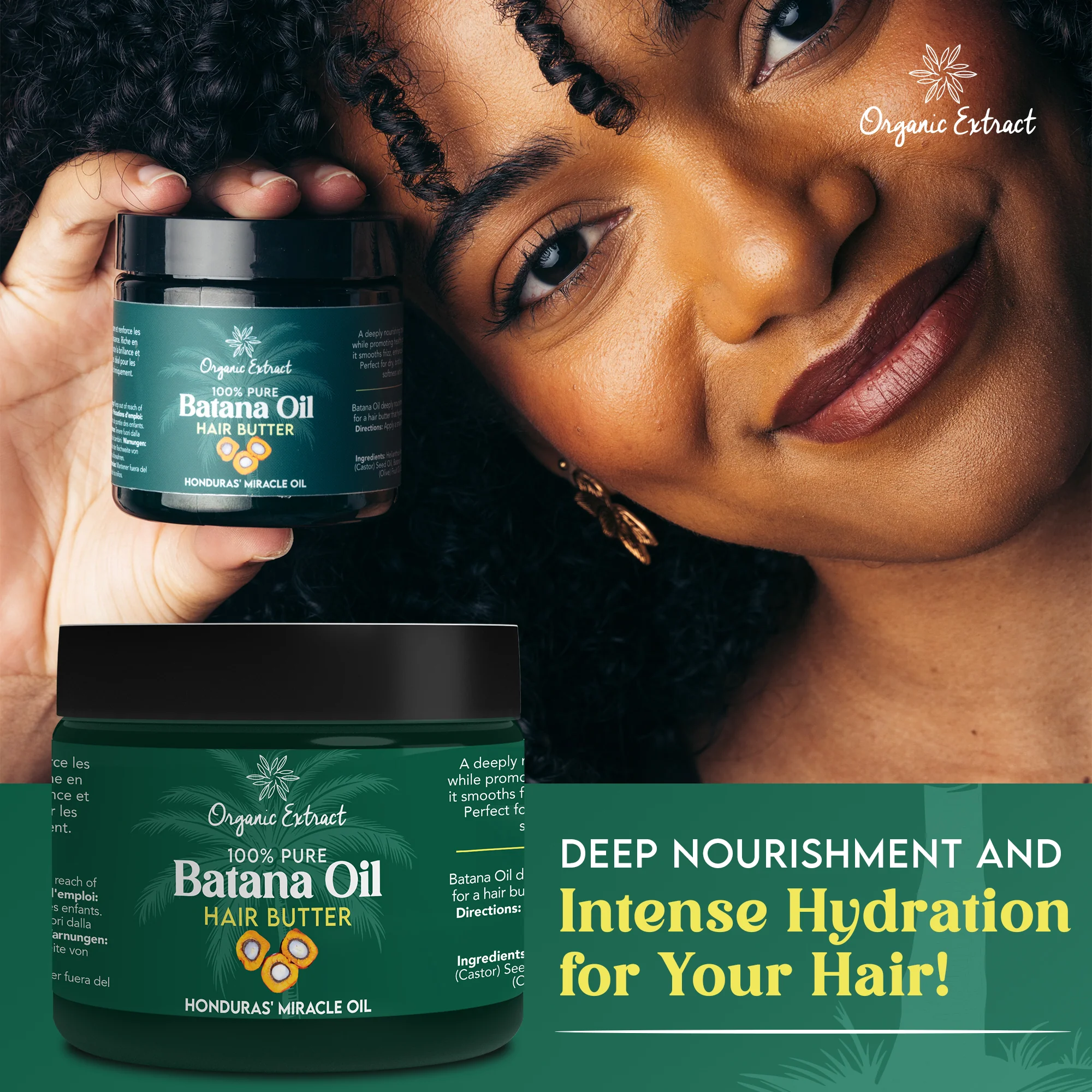 Organic Extract Batana Oil Hair Butter 4 oz / 118ml - Image 3