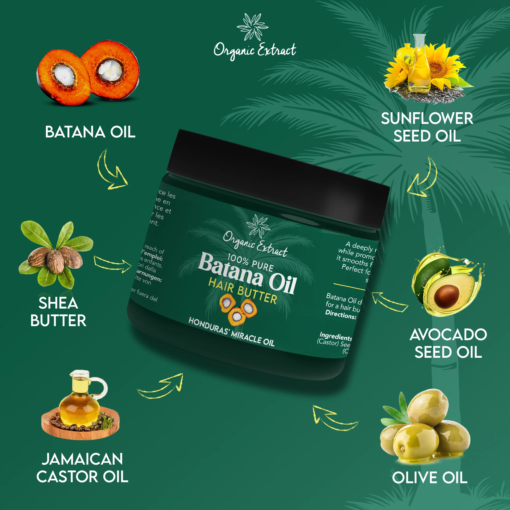 Organic Extract Batana Oil Hair Butter 4 oz / 118ml - Image 4