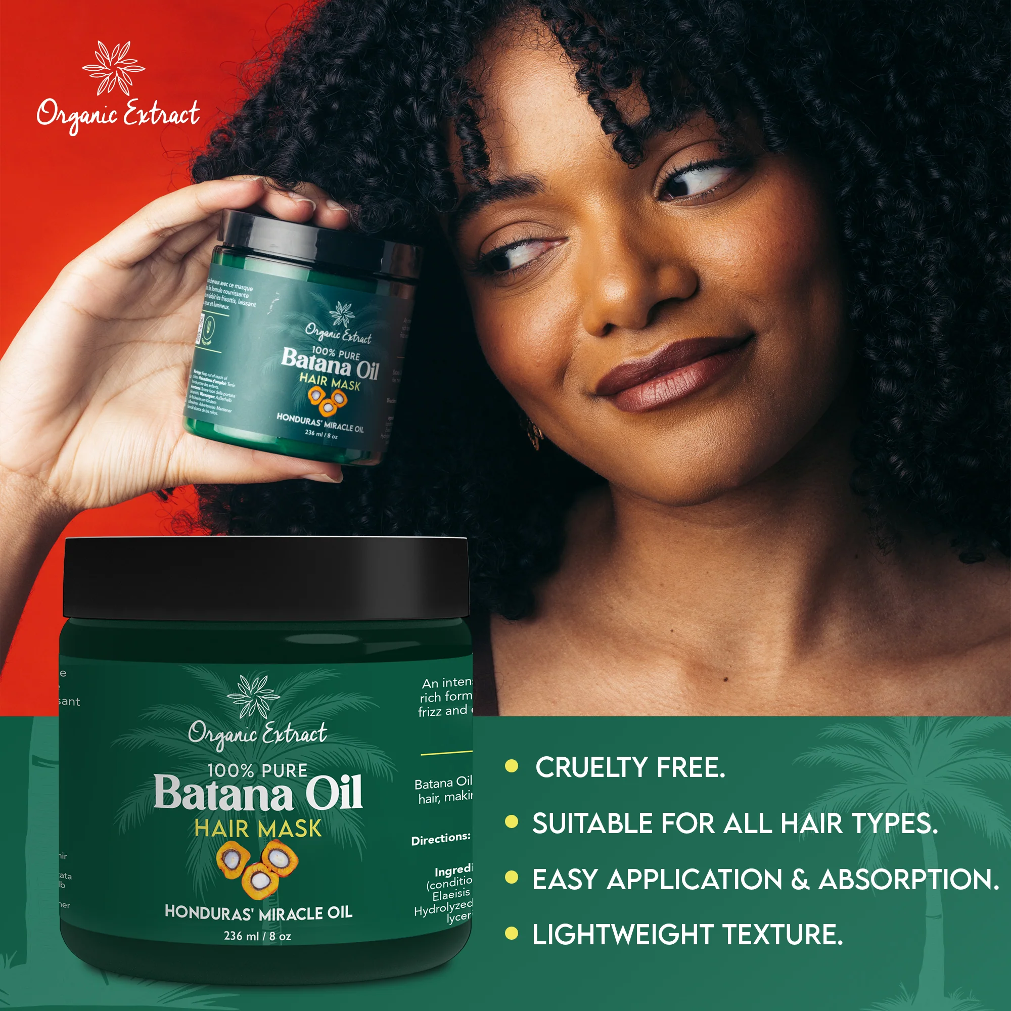 Organic Extract Batana Oil Hair Mask (Deep Conditioner) 8 oz/236ml - Image 7