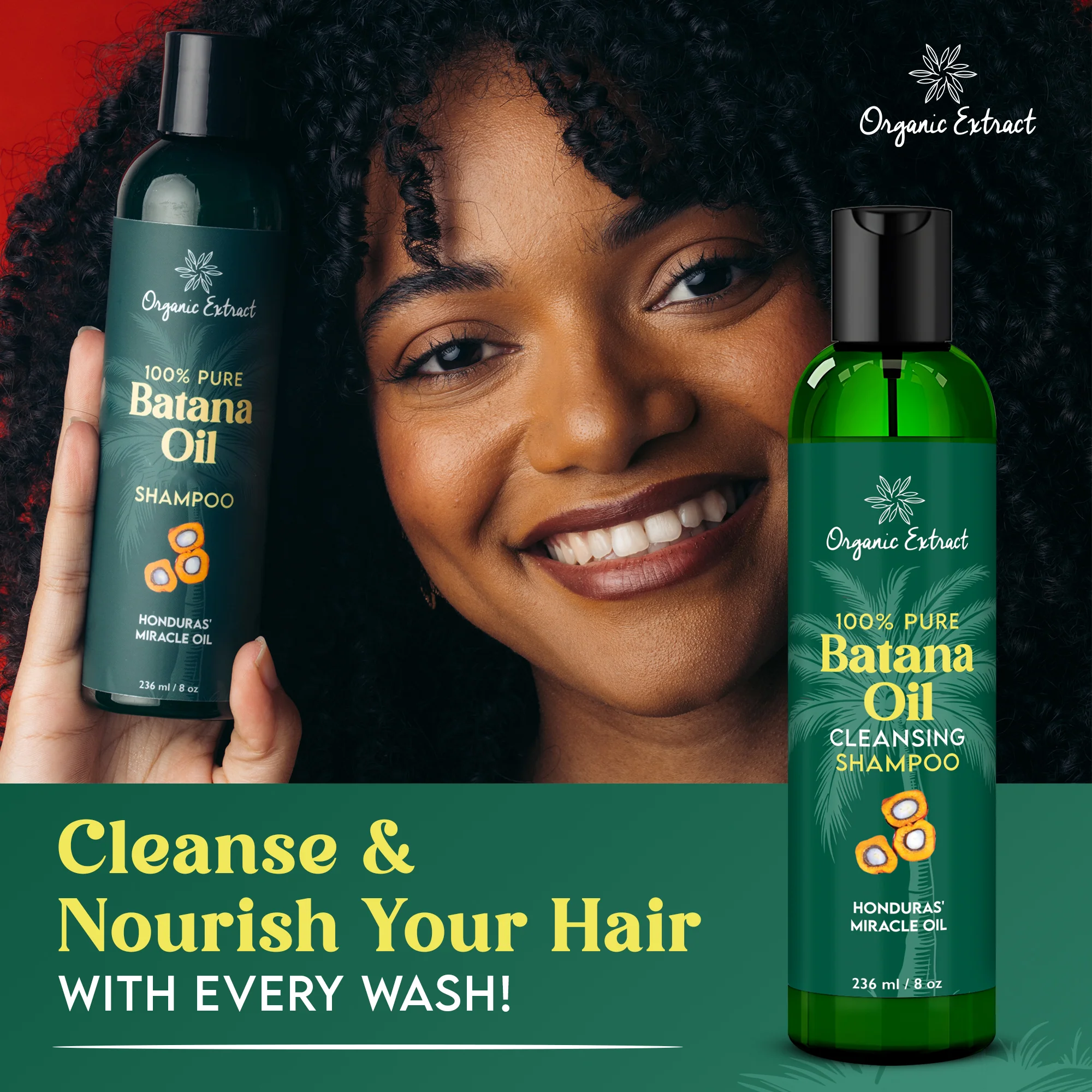 Organic Extract Batana Oil Hair Shampoo 8 oz/236ml - Image 3