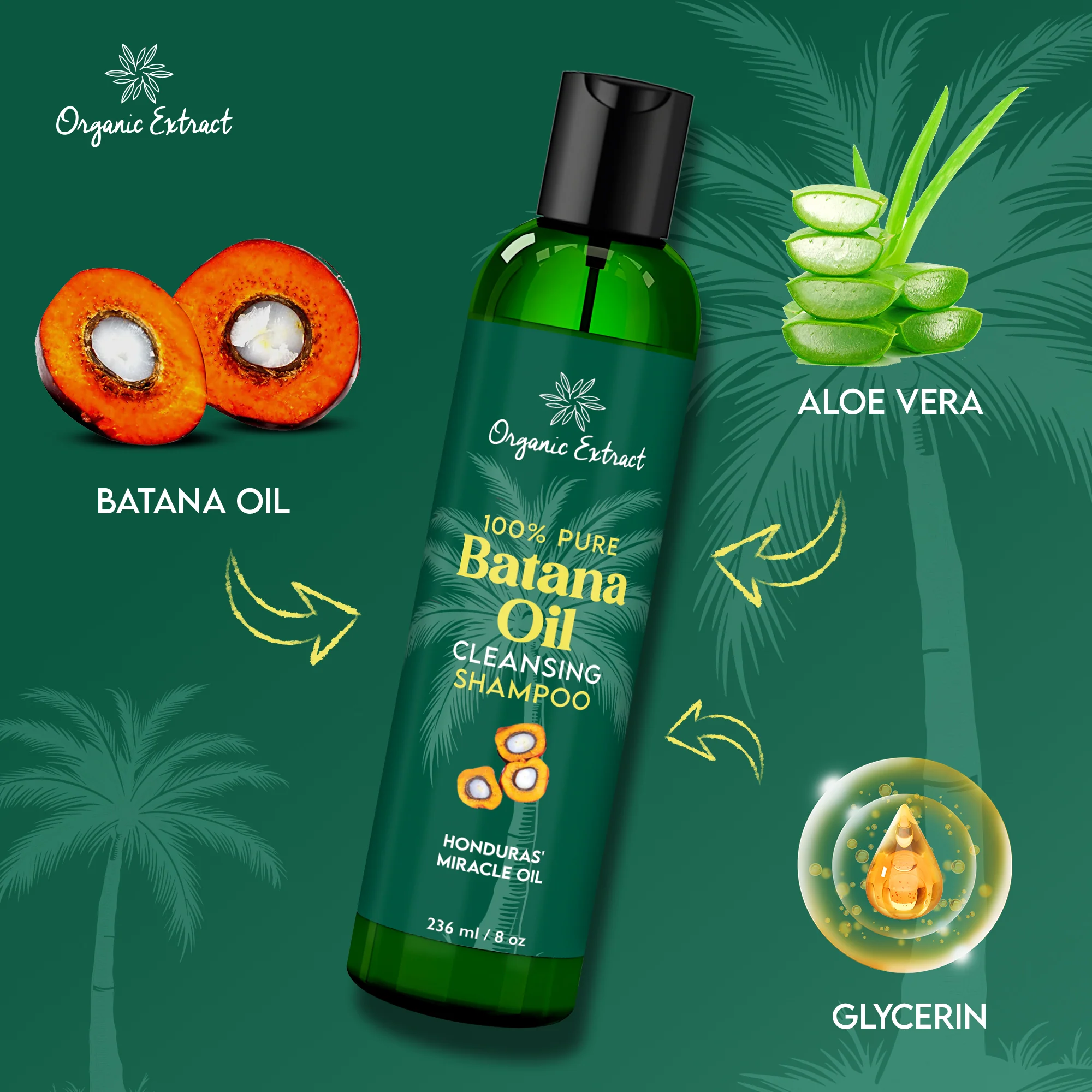 Organic Extract Batana Oil Hair Shampoo 8 oz/236ml - Image 4