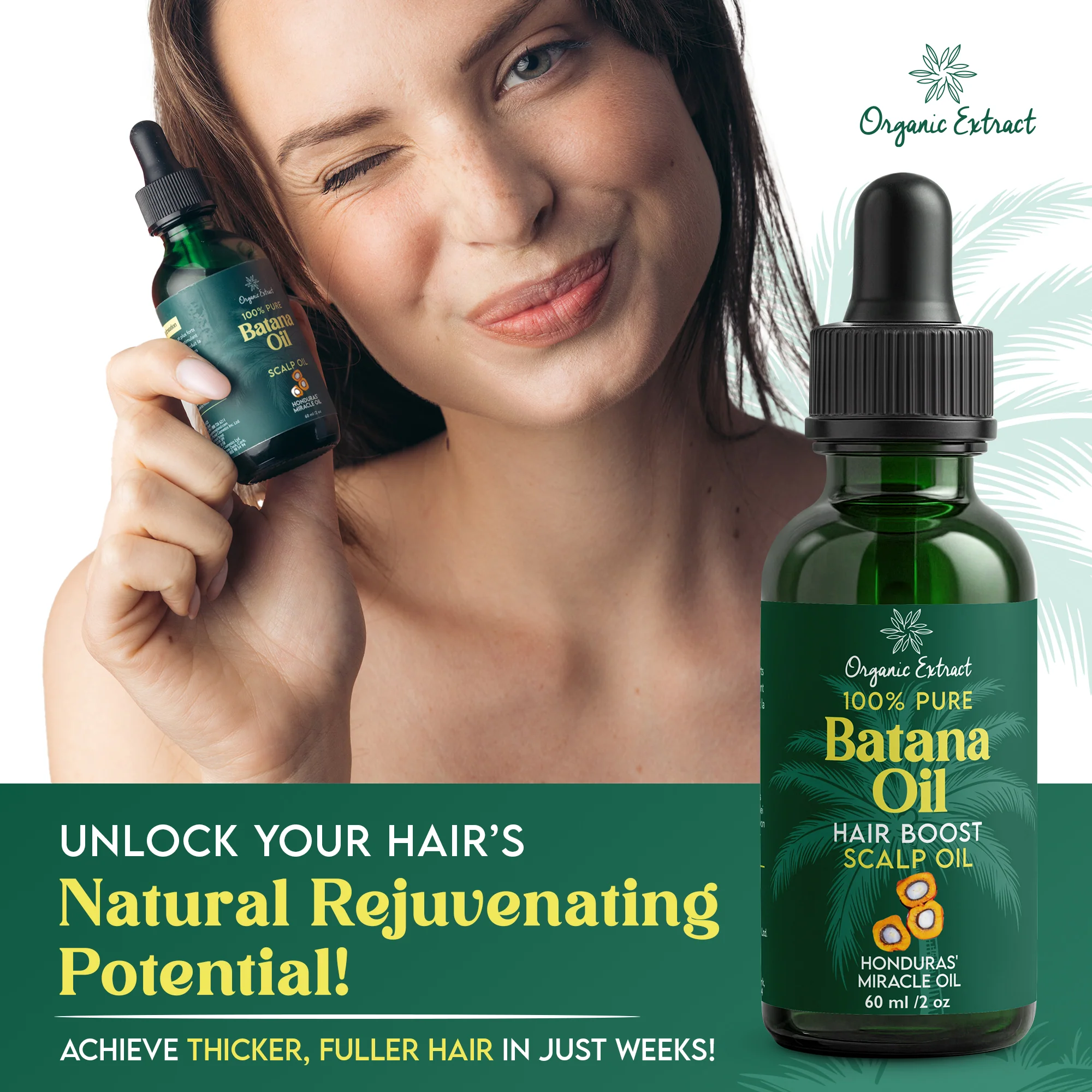 Organic Extract Batana Oil Stimulating Hair Growth Oil 2 oz/ 60ml - Image 3