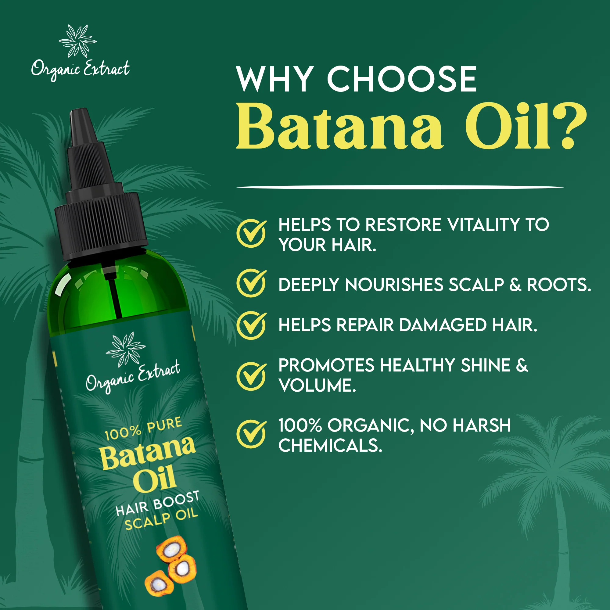 Organic Extract Batana Oil Stimulating Hair Growth Oil 4 oz/118ml - Image 5