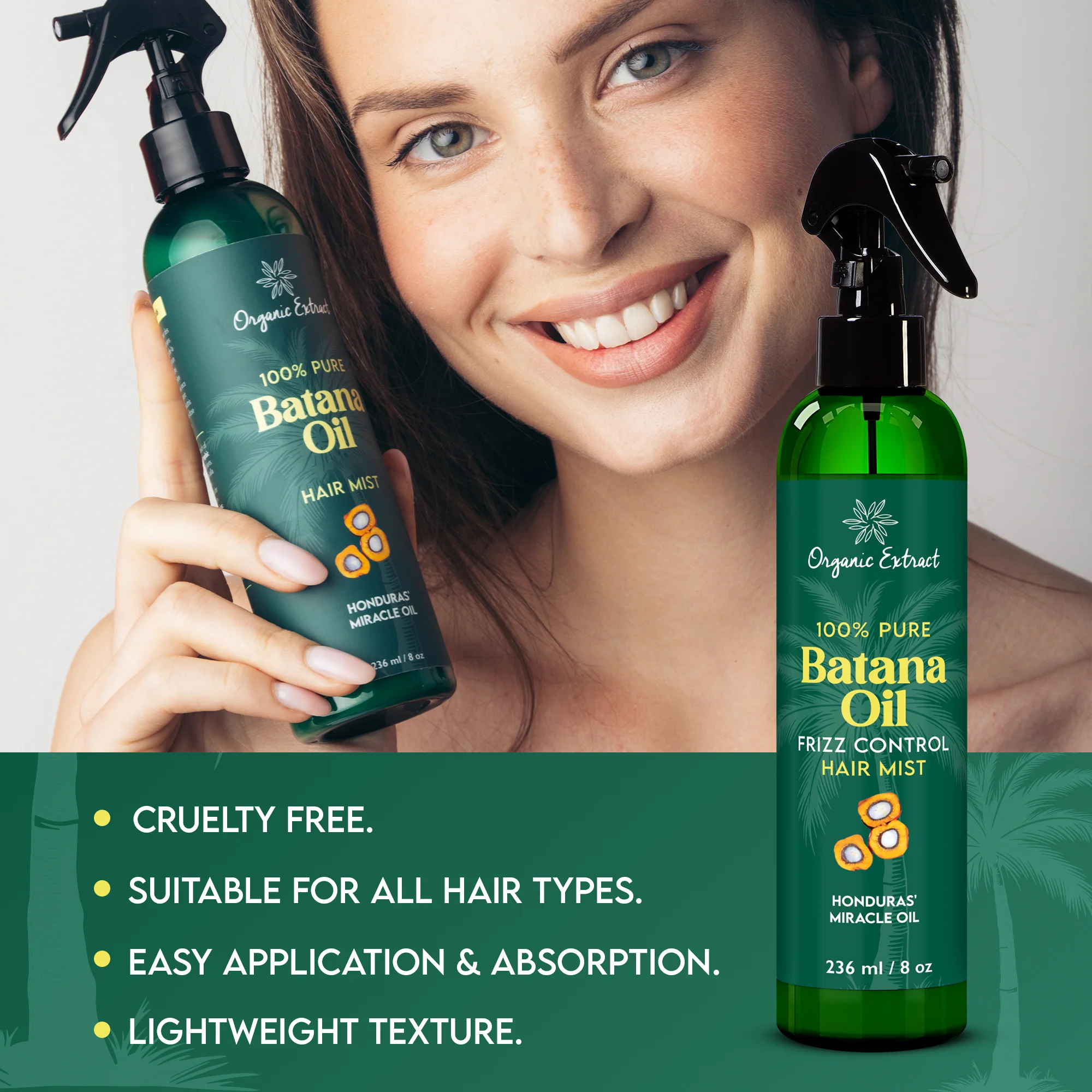 Organic Extract Batana Oil Stimulating Leave in Hair Growth Mist 8 oz / 236ml - Image 7