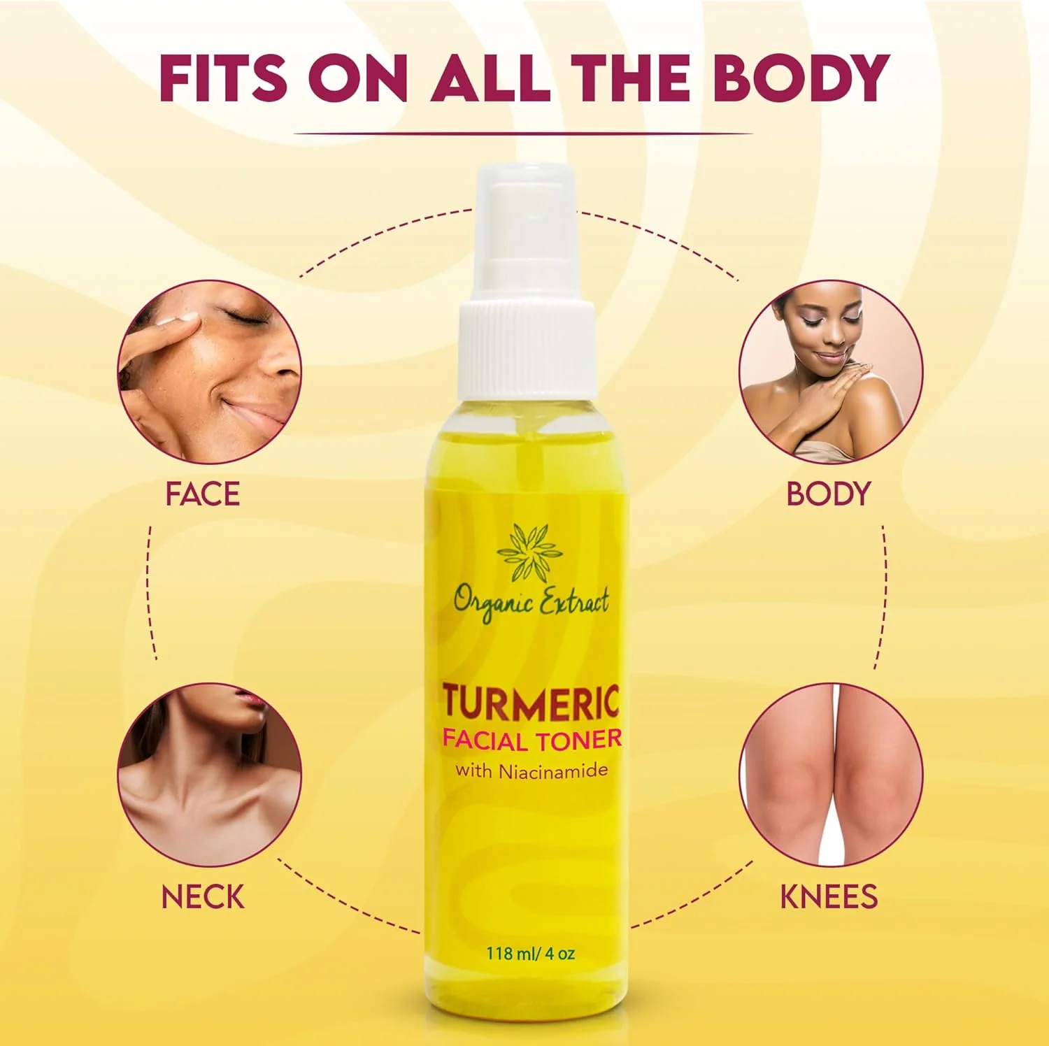 Organic Extract Turmeric Facial Toner 4 oz/118 ml - Image 7