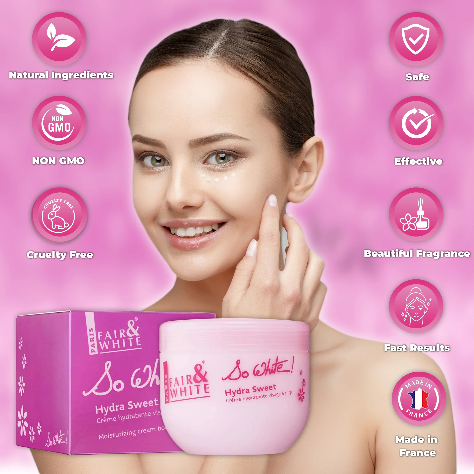 Fair And White So White Hydra Sweet Moisturizing Cream 400ml / 13.5 fl oz - Image 5