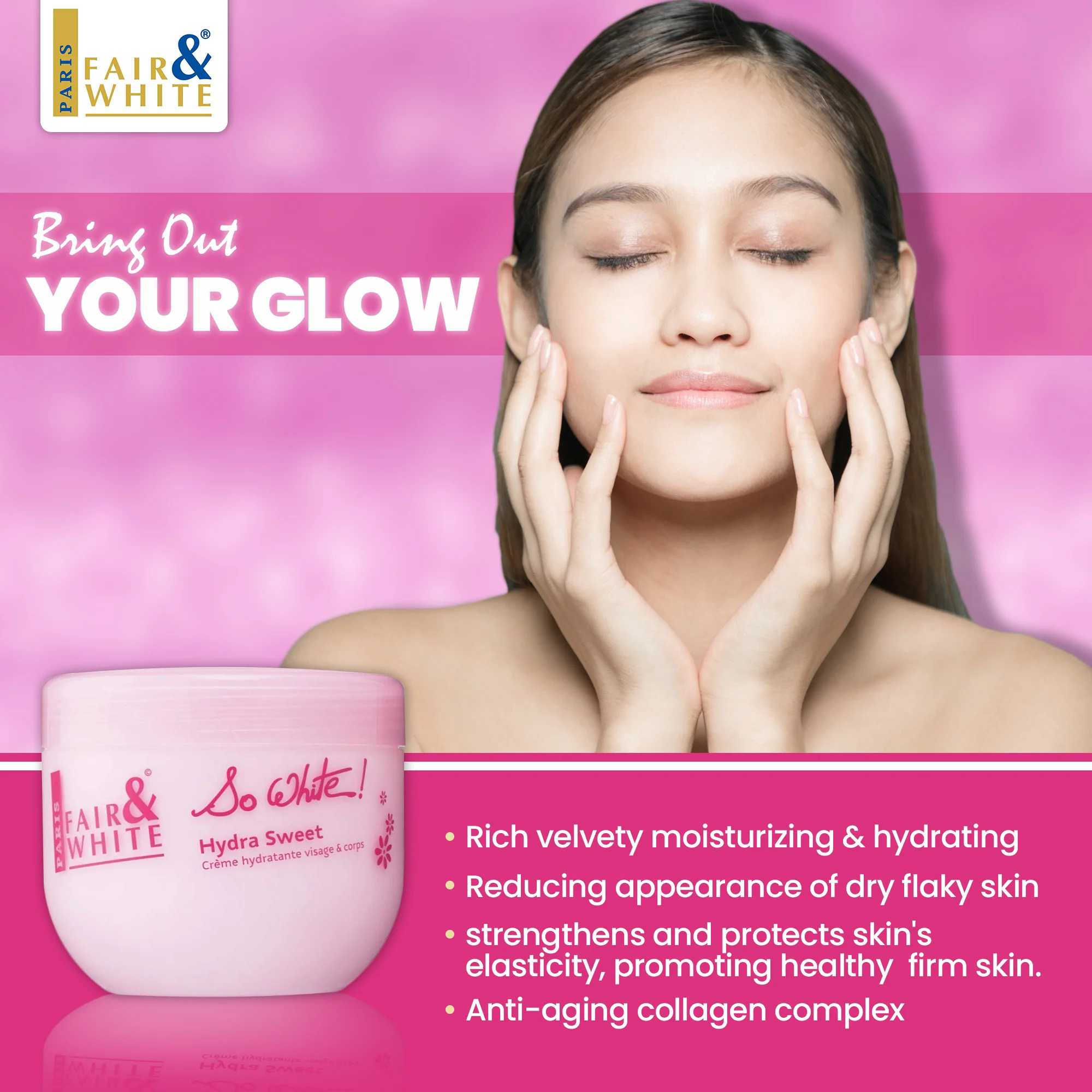 Fair And White So White Hydra Sweet Moisturizing Cream 400ml / 13.5 fl oz - Image 7