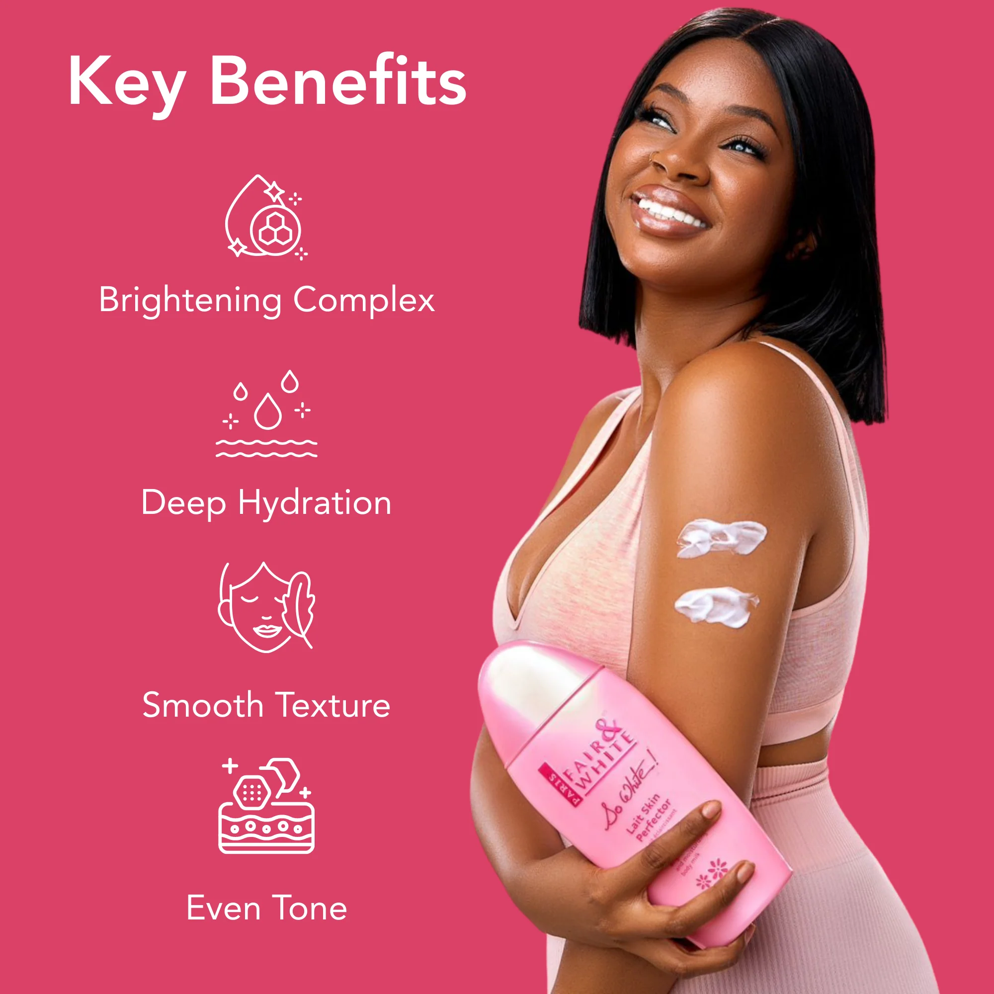 Fair And White So White Skin Perfector Brightening Body Lotion 500ml / 17.6 fl oz - Image 4